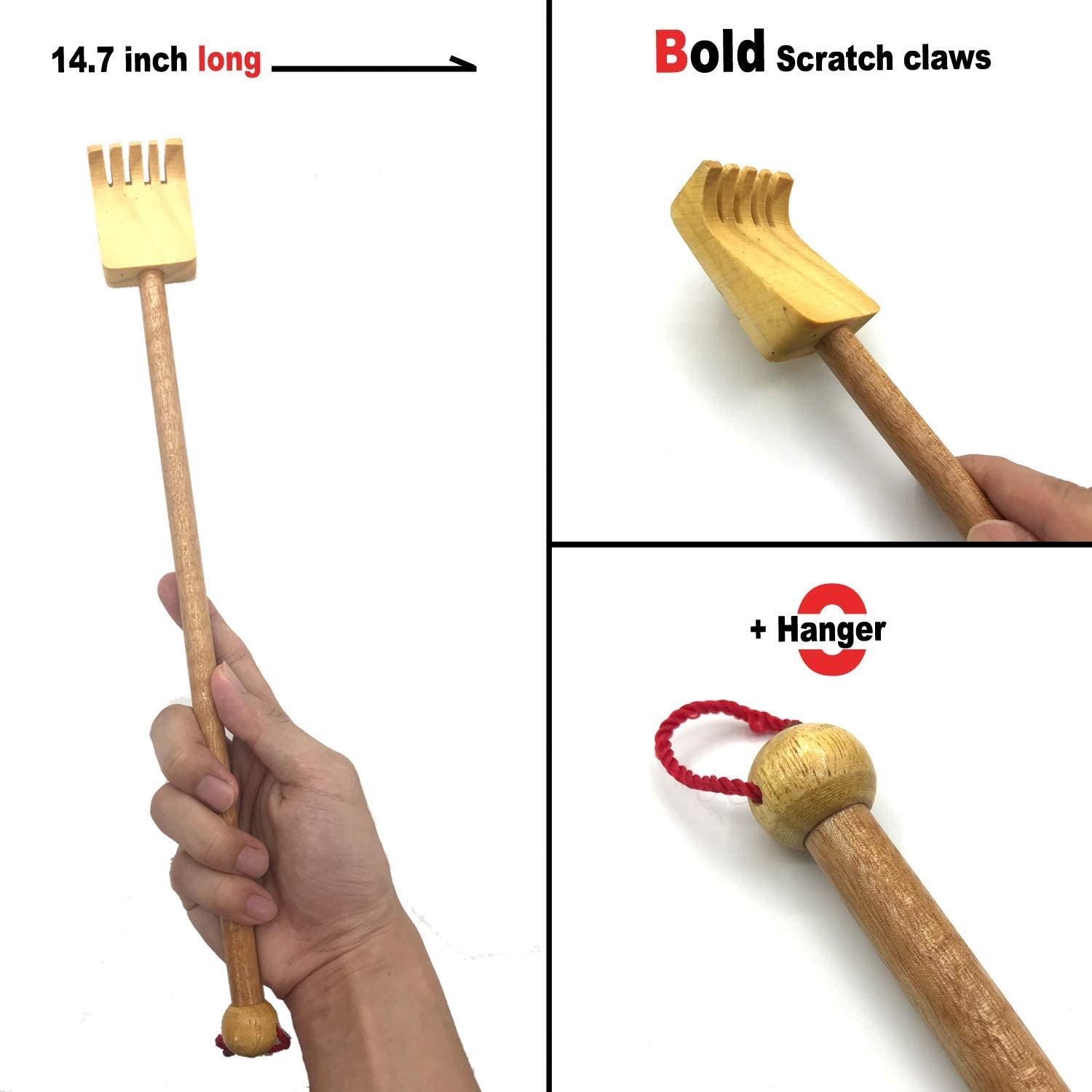 Original Hard Wooden Back Scratcher for Men & Women | Back Scratchers for Strong Heavy Use | Scratcher Back Scratcher Wooden image number 3