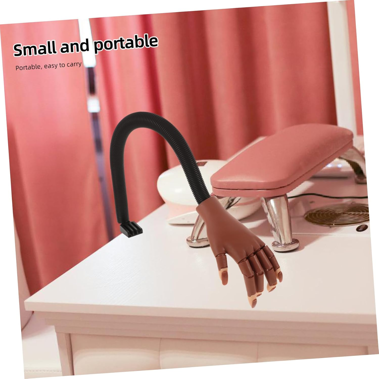 LOORGVEL Nail Art Training Tool Manicure Hand Model Simulated Nail Art Hand Practice Fingers for Beginners image number 4