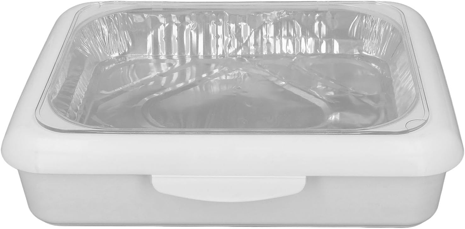 Foil Tray Holder Set, Food Foil Dish Pan Carrier with Lid, Stackable Lightweight Portable Insulated Food Carrier for Traveling, Picnic, Party, Camping image number 5