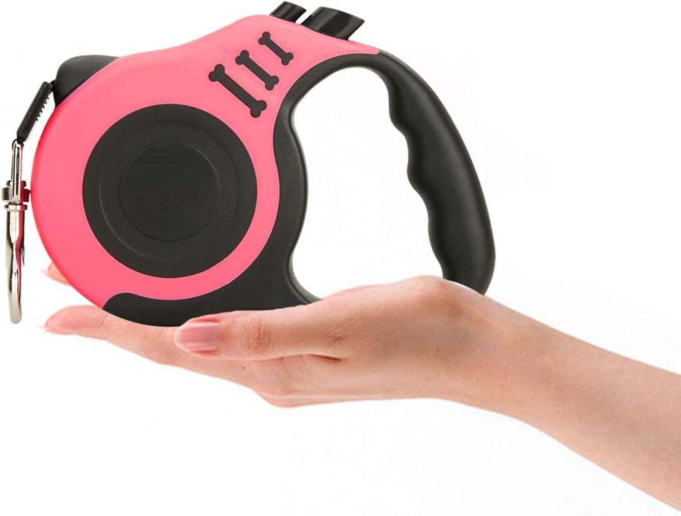 Dog Lead, Classic, 5 Metres Retractable Dog Lead for Small, Medium and Large Dogs, Pink image number 6