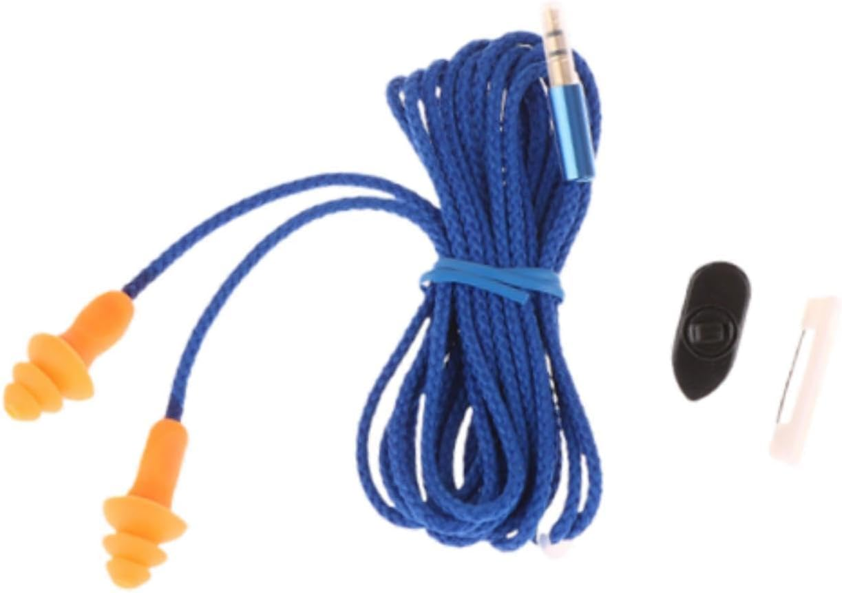 Eigell Ear Plug Headphones Work Earbuds Hearing Protection with Clear Sound Earplugs 3.5Mm Earphones for Sports Studying Concert, Yellow 70Cm