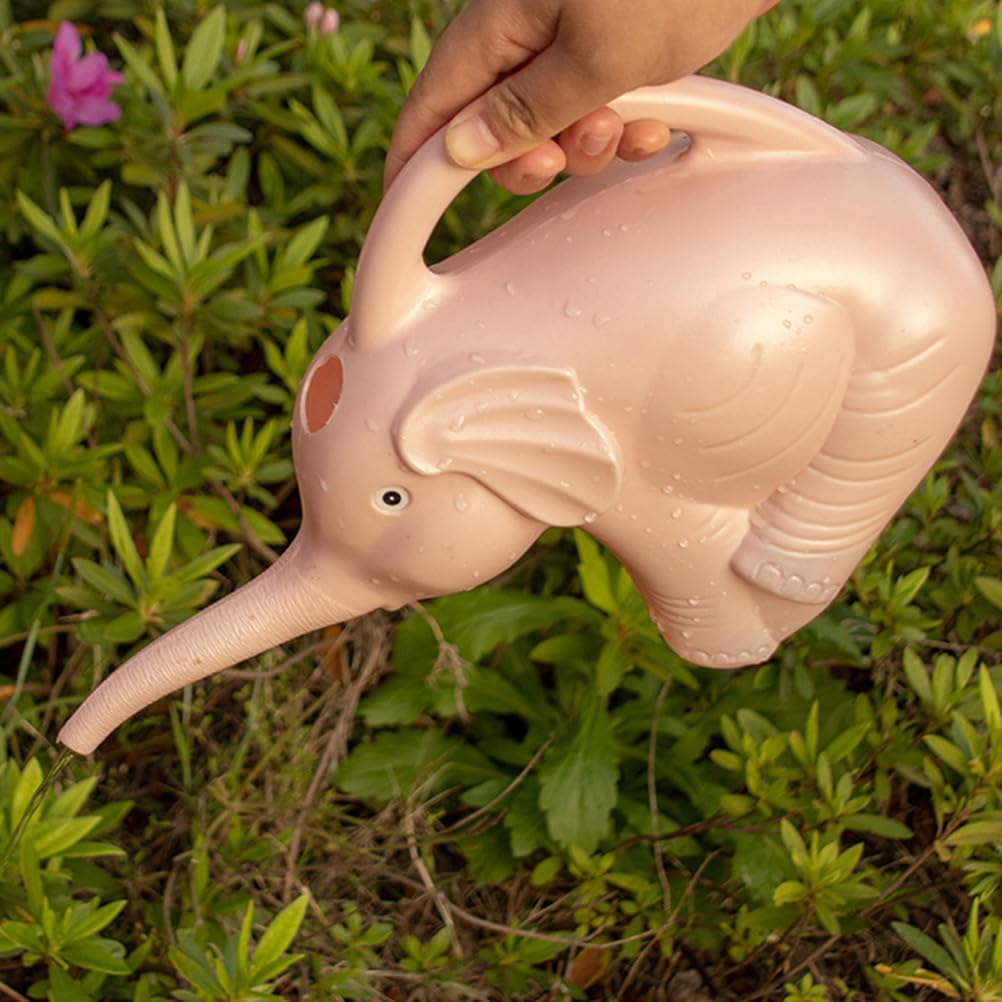Toddmomy Baby Elephant Sprinkling Water Mini Watering Can Decorative Plants Garden Water Pot Succulent Watering Pot Potted Plants Water Kettle Elephant Watering Can Pp Household Flowerpot image number 4