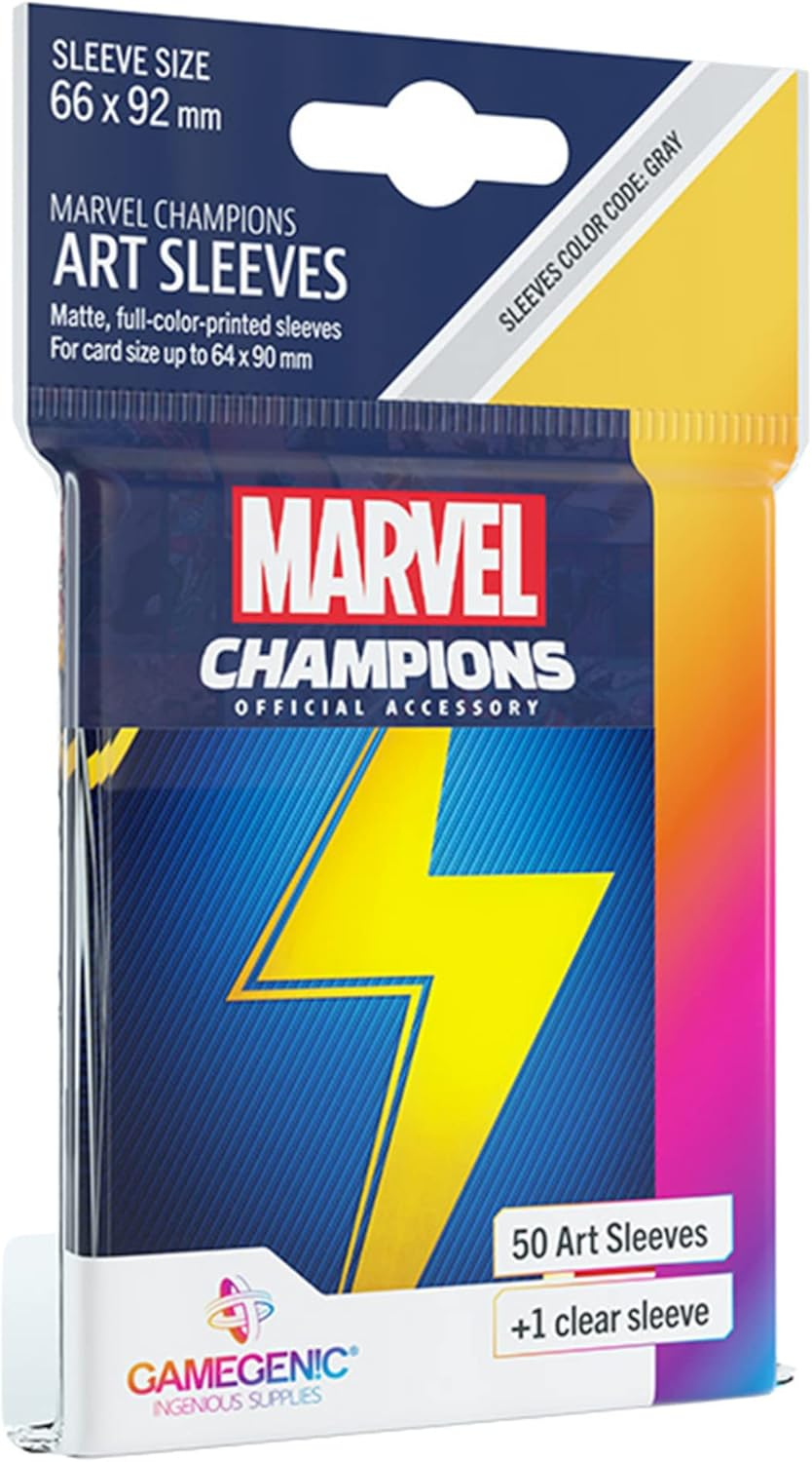 Gamegenic Asmodee North America Gamegenic Ms Marvel Marvel Champions Art Sleeves image number 4