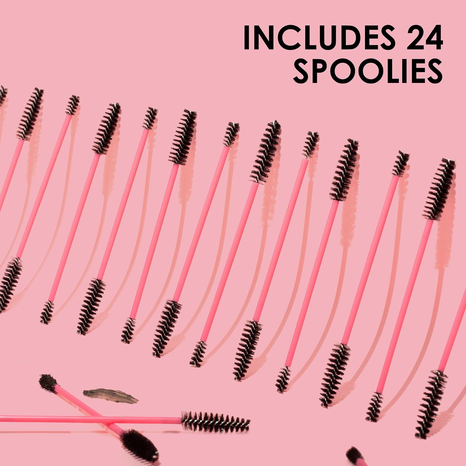 JAPONESQUE Dual Ended Lash & Brow Tool &ndash; Eyelash Separator & Eyebrow Brush Spoolie, 2Pk, 24Ct image number 5