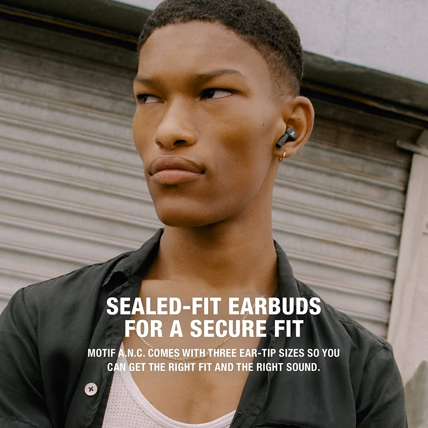 Marshall Motif ANC True Wireless In-Ear Bluetooth Headphones (Black) image number 2