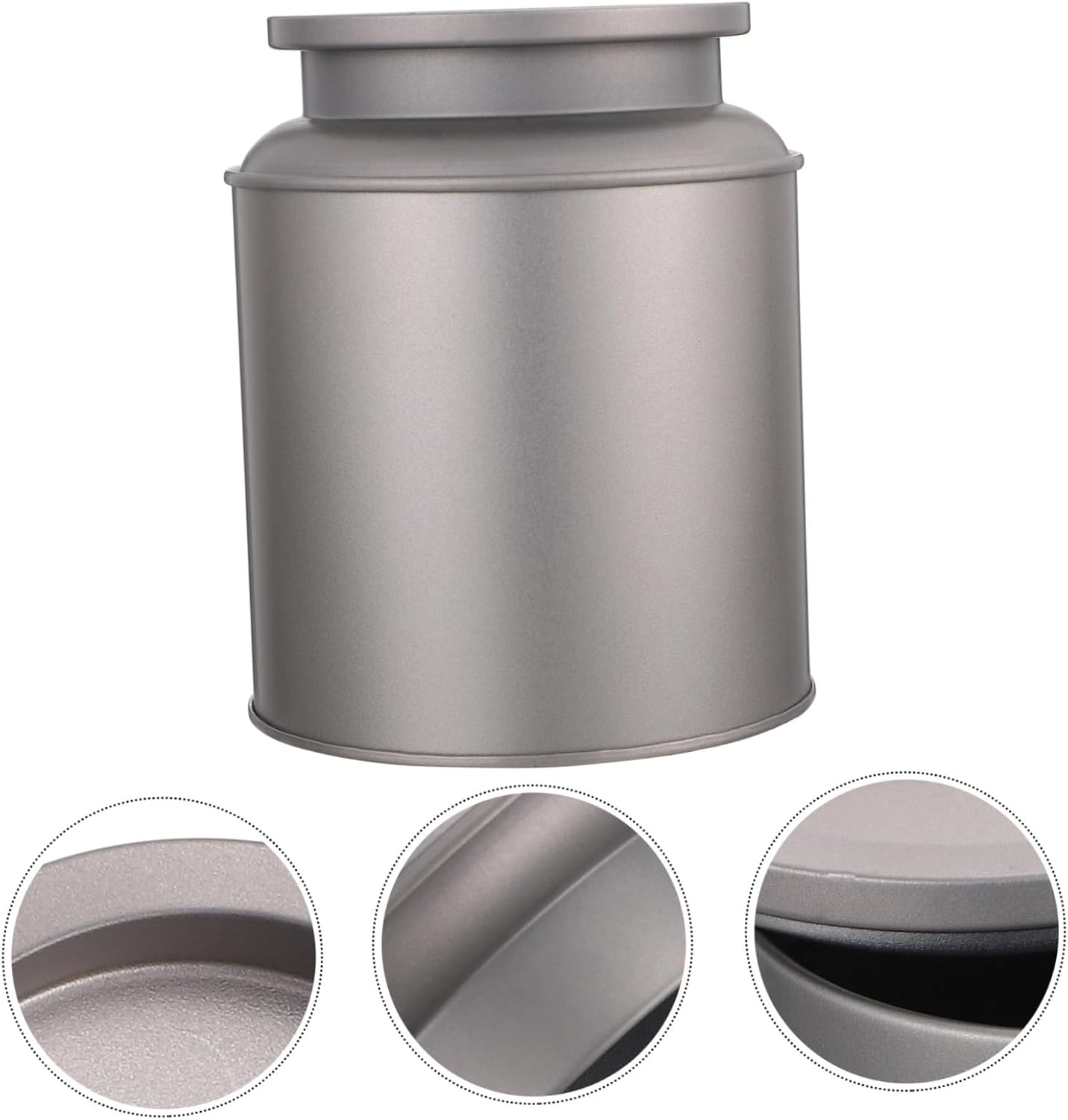 GRIRIW Tinplate Tea Jar with Secure Lid for Office and Home Loose Leaf Tea Storage image number 1