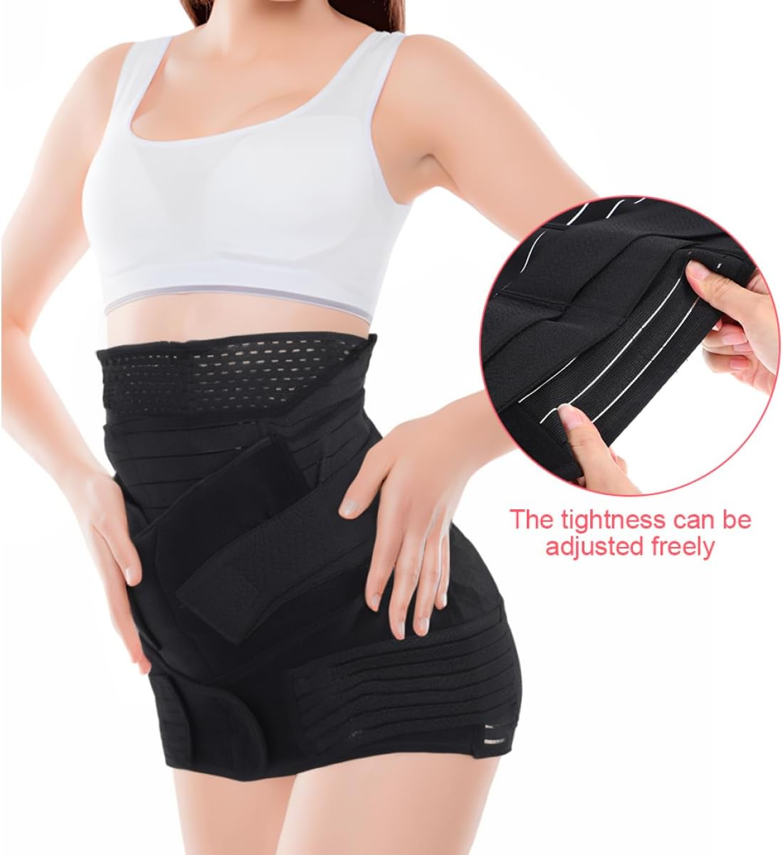 Totority Postpartum Belly Band Waist Trainer for after Birth Comfortable Compression Wraps for Abdominal Support for Mothers image number 4