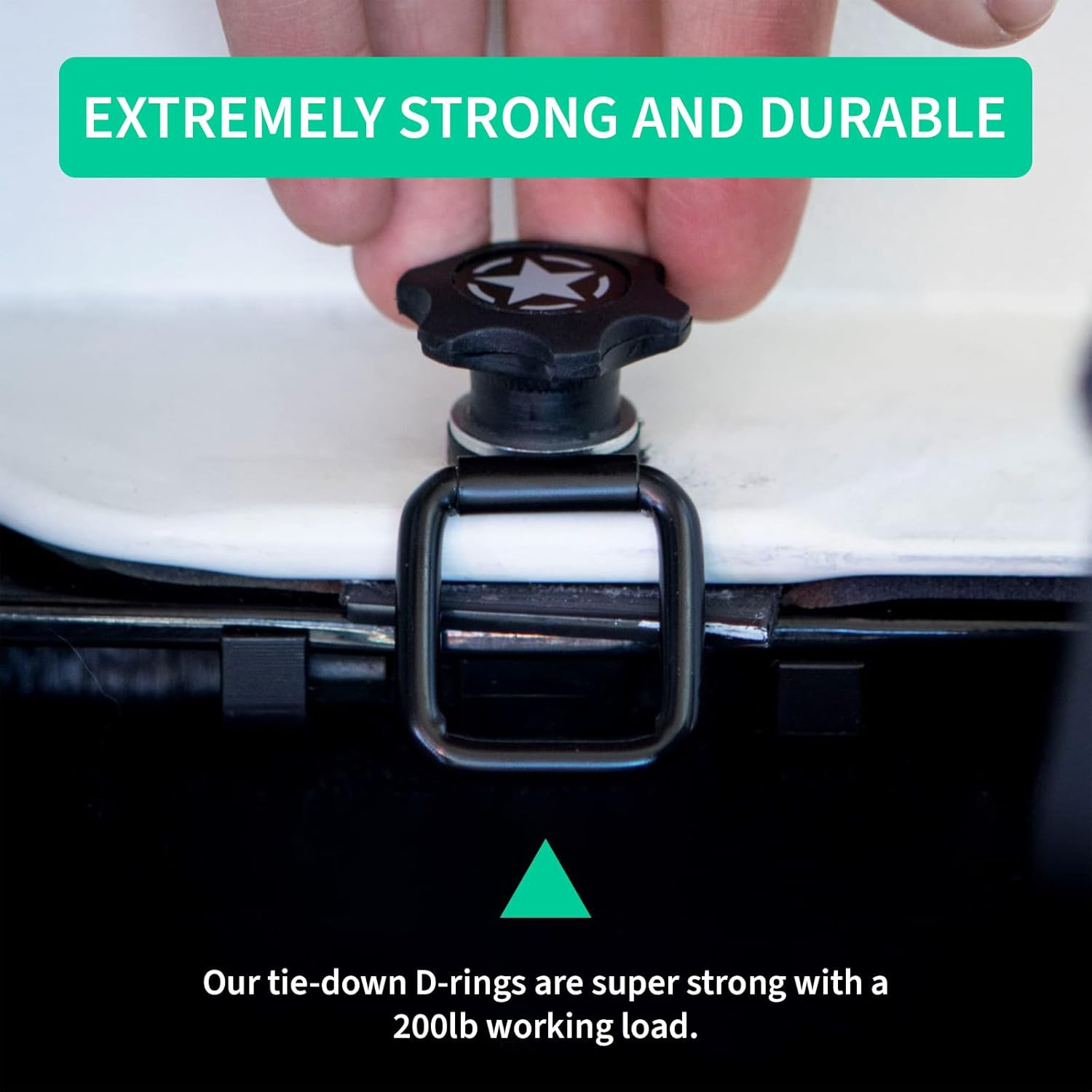 8-Pack D-Ring Tie down Anchors, Heavy Duty Trailer Truck Tie down Hooks for Truck, Trailer, Camper, Warehouse, Garage, Boat image number 5