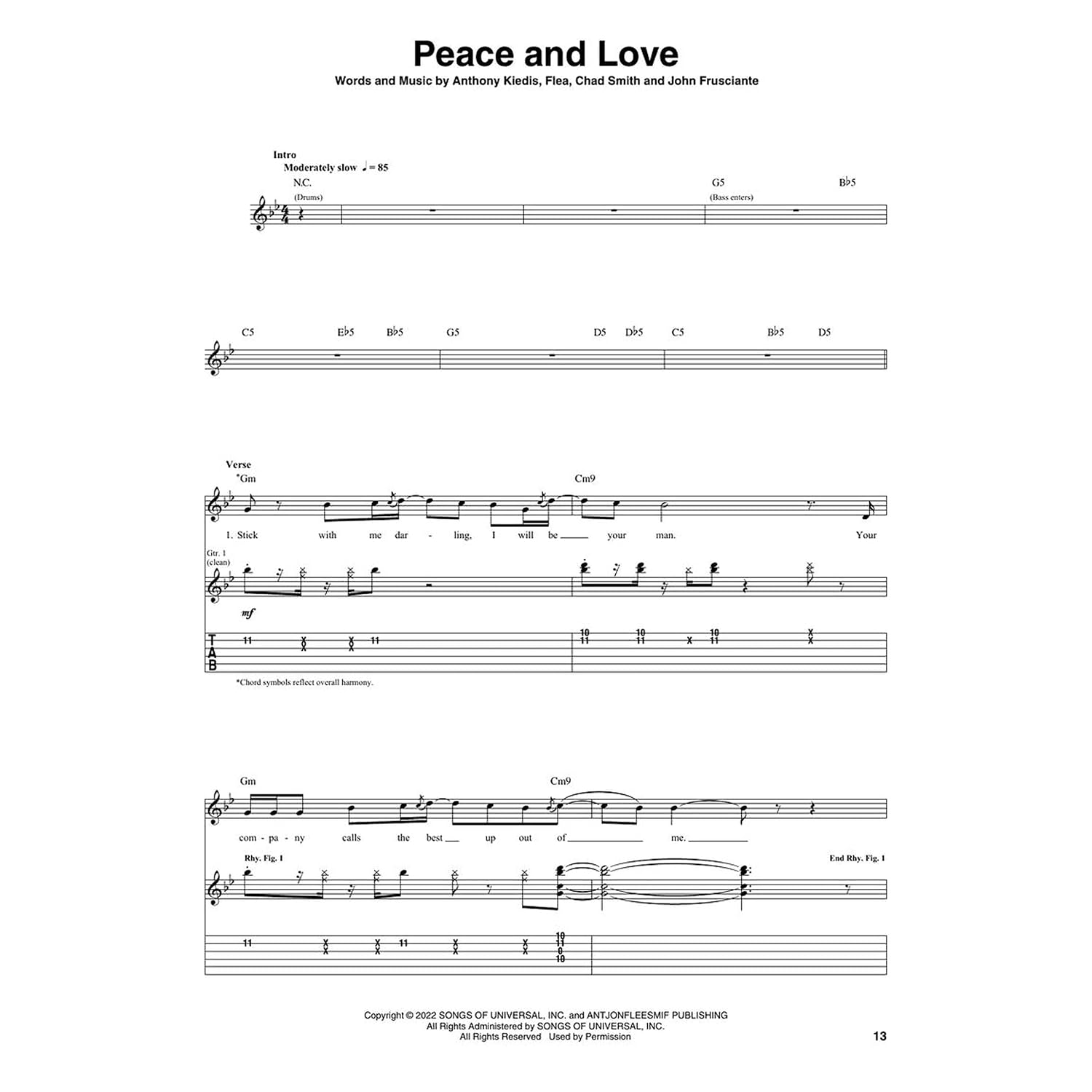 Red Hot Chili Peppers - Return of the Dream Canteen: Guitar Recorded Versions Songbook with Notes and Tab and Lyrics