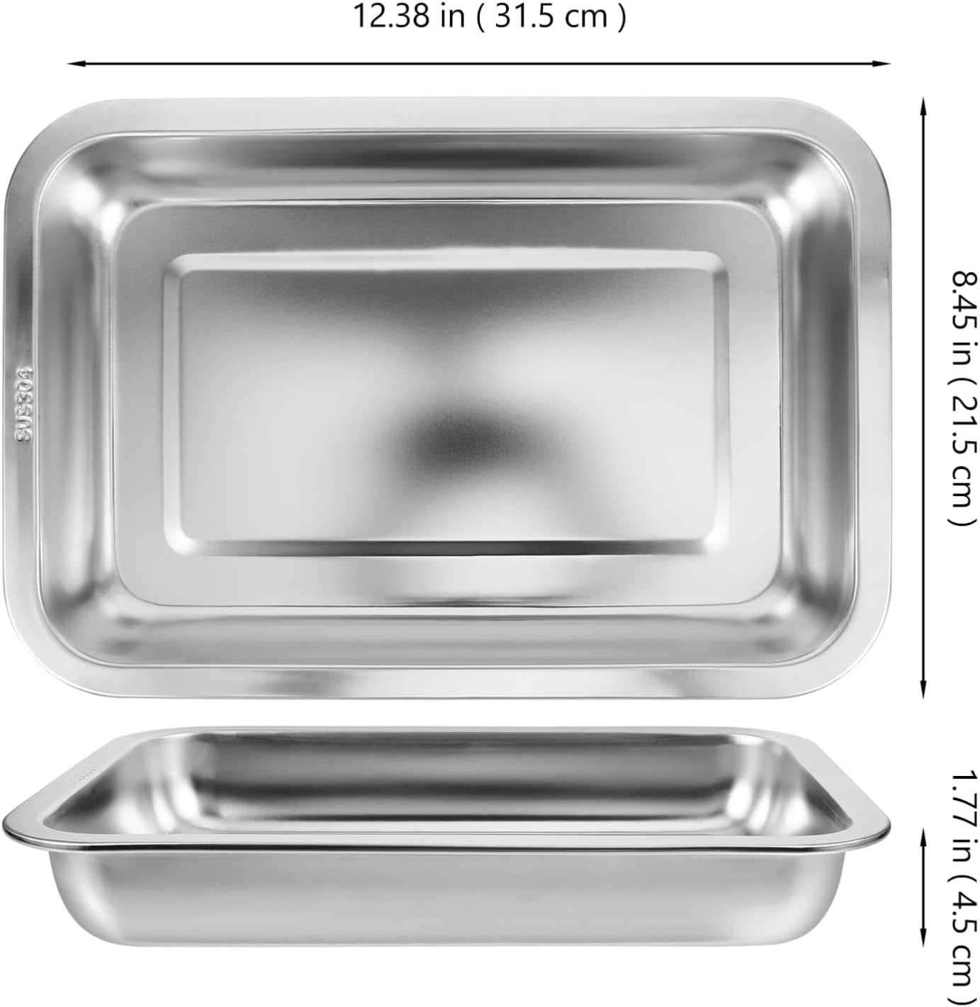 Stainless Steel Cat Litter Box, Open Shallow Kitten Litter Tray for Senior Cats and Kittens, Low Entry Metal Litter Pan for Hamsters Rabbits Guinea Pigs image number 6