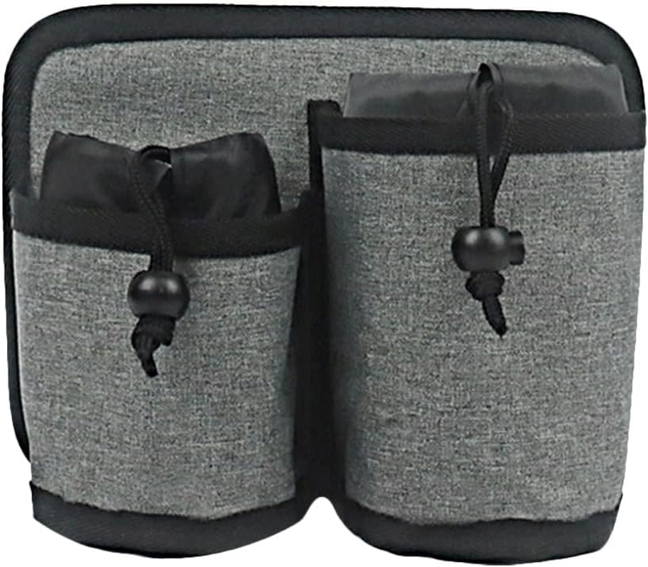 LUOZZY Luggage Cup Pouch Durable Travel Cup Holder Flight Attendant Accessories Free Your Hand for Suitcase Handles - Grey image number 4