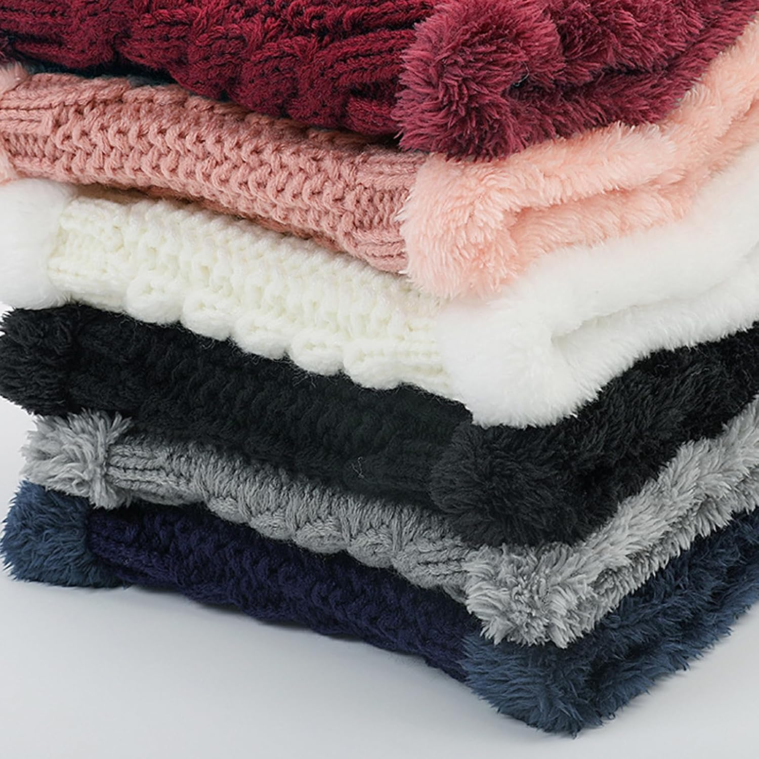 AWOCAN Women Winter Neck Warmer Scarf Warm Neck Gaiter Thick Windproof Scarf Ski Face Mask Scarves for Men image number 3