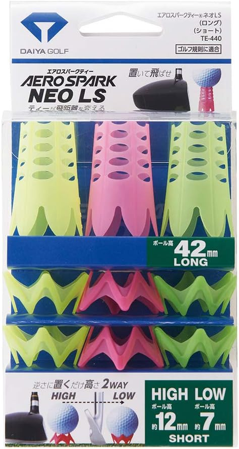 DAIYA Golf Golf Tee, Aerospark Tee, Made in Japan, Extra Long, Long, Semi-Long, Regular, 360&deg; Oscillating Function, Break-Resistant, Golf Regulations, Beginners, Pack of 3 image number 4