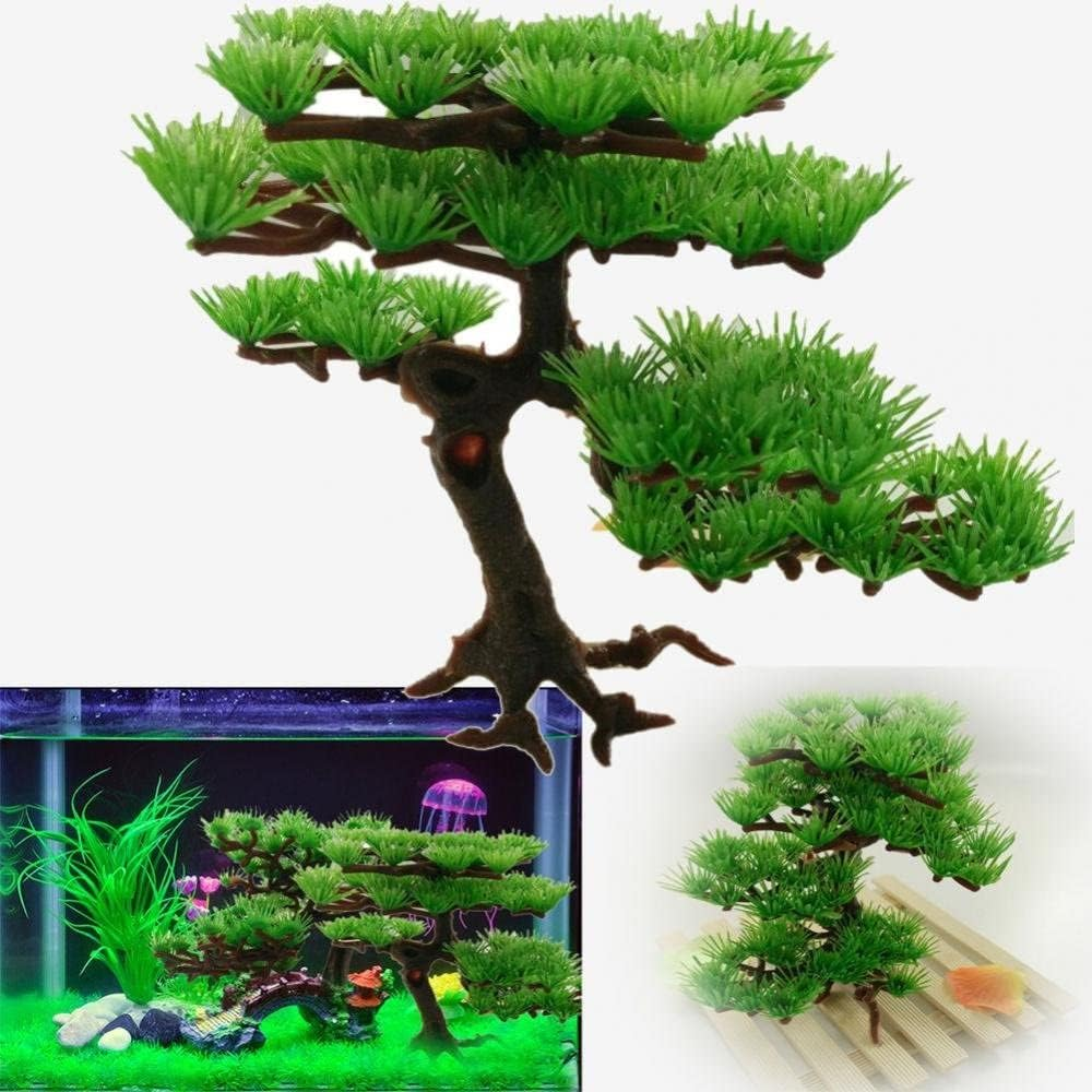 Fish Tank Decoration Accessories,Aquarium Ornament,Habitat Statue, Aquatic Pet Supplies Artificial Aquarium Fish Tank Rockery Accessories Bonsai Ornament (Color : #1) image number 5