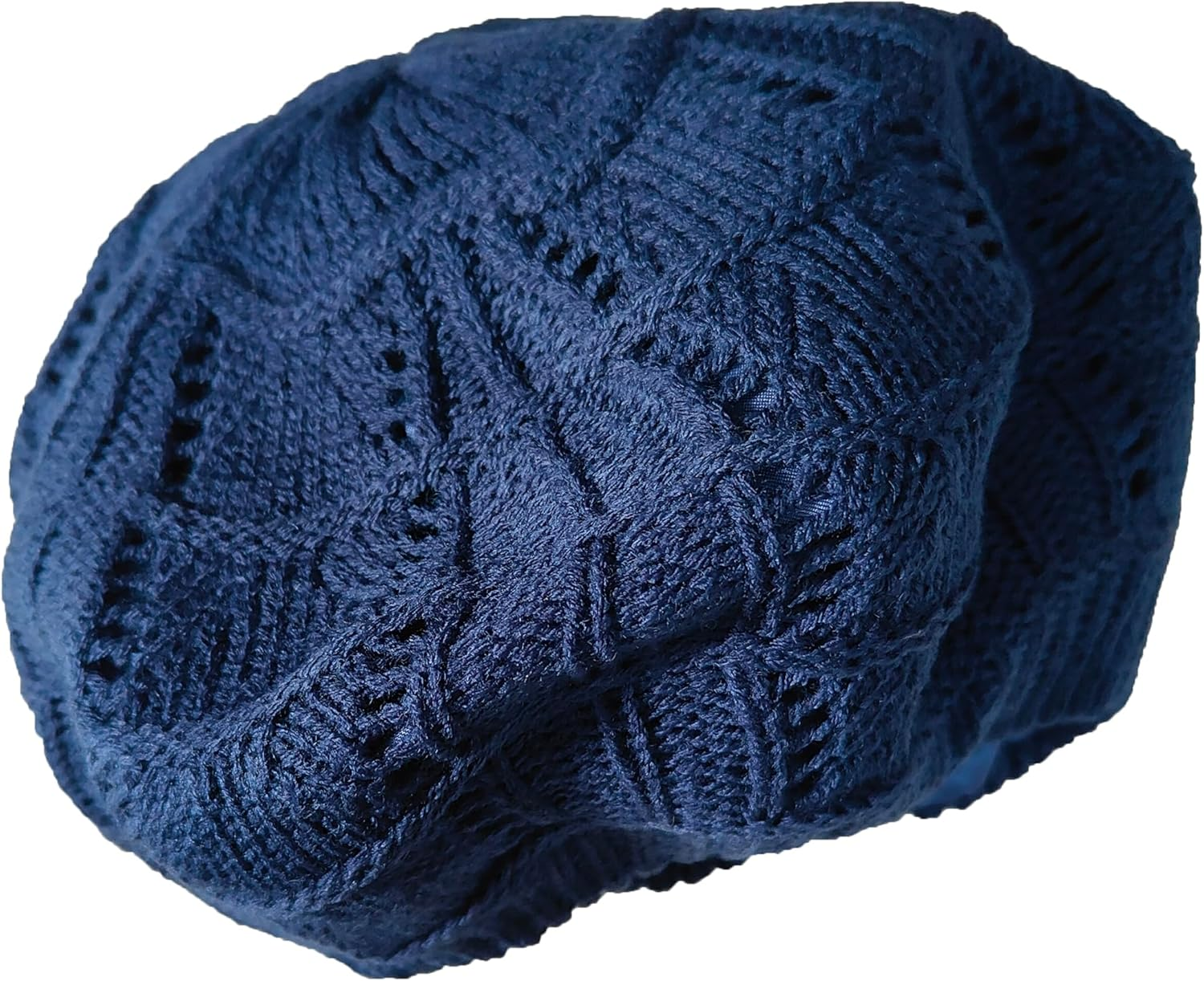 Hysunland Women'S Satin Lined Knitted Beret Ladies Winter Autumn Warm and Soft Beanie Hat Solid Color image number 3