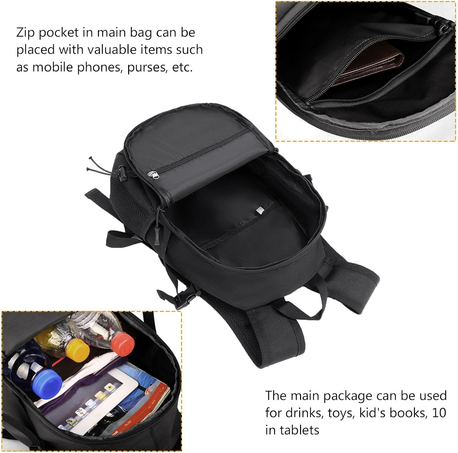 Arcenciel Kid'S Tactical Backpack with Patch - Brown image number 3