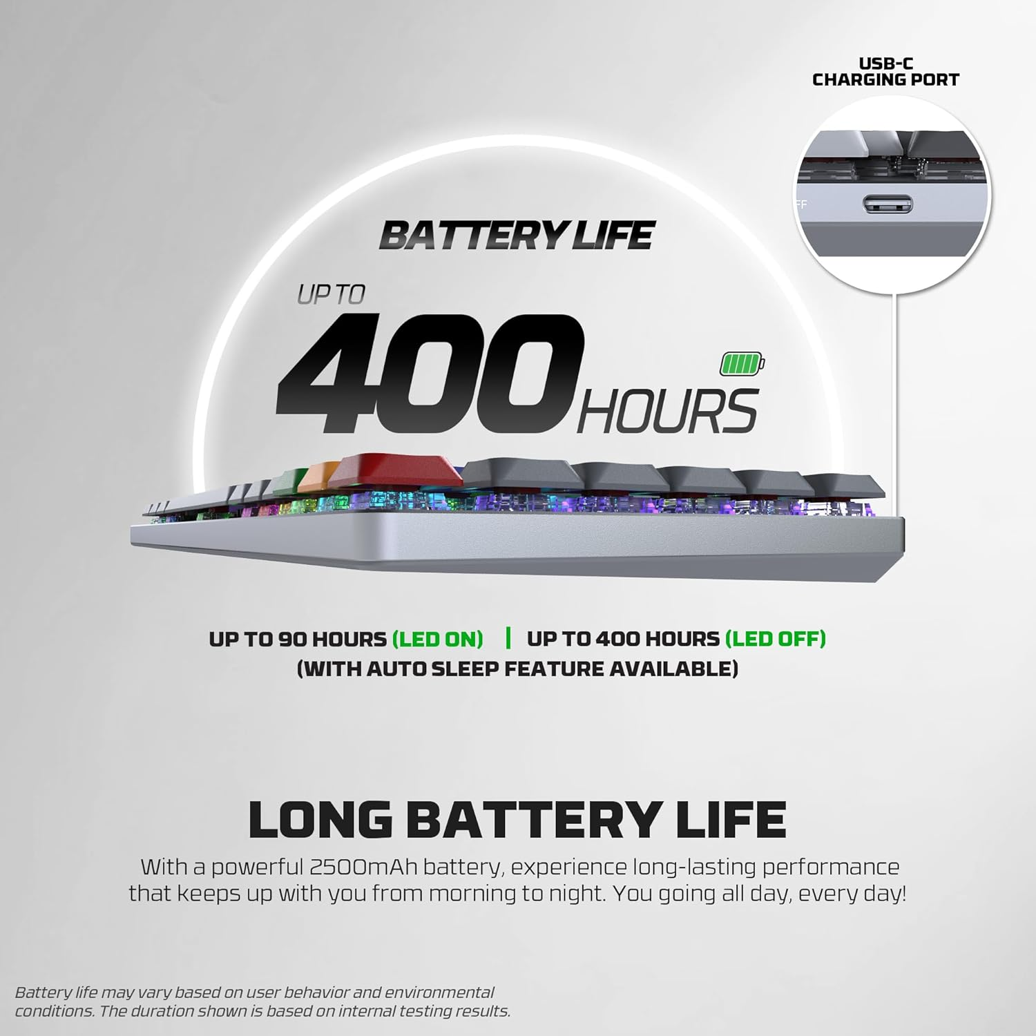 Fantech MK915 75% Wireless Mechanical Keyboard, Aluminum Frame Ultra-Thin Tri-Mode Connection Low Profile Ergonomic Keyboard PBT Double Shot Keycaps for Windows/Mac (Super Maxfit AIR83) (Brown Switch) image number 1