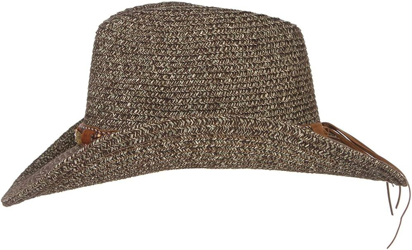 Kowaku Men Women Cowboy Straw Hat Summer Beach Sun Hat Western Festival Costumes image number 6