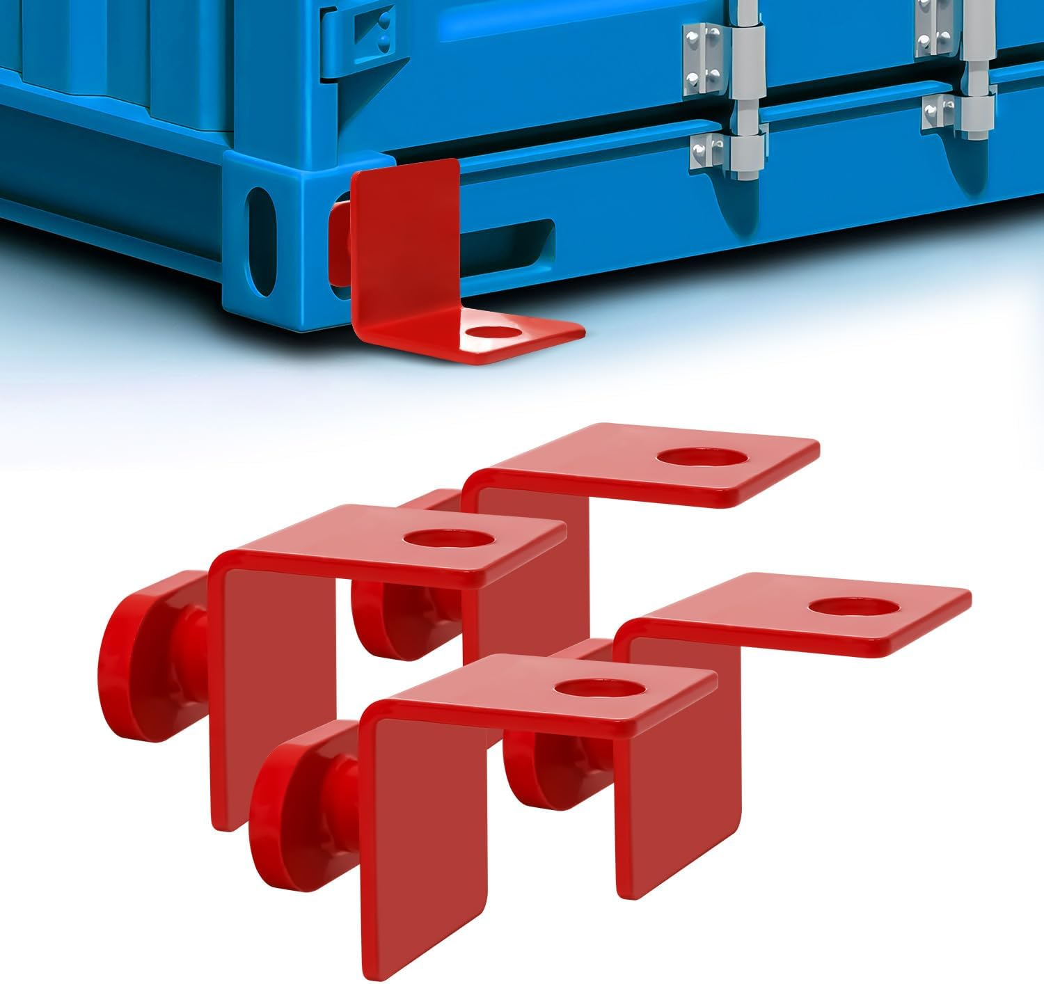 4 Pack Shipping Container Anchors, Shipping Containers Side Twist Lock, Shipping Container Tie Downs, Shipping Container Accessories for Anchoring to Rock Floor or Cement