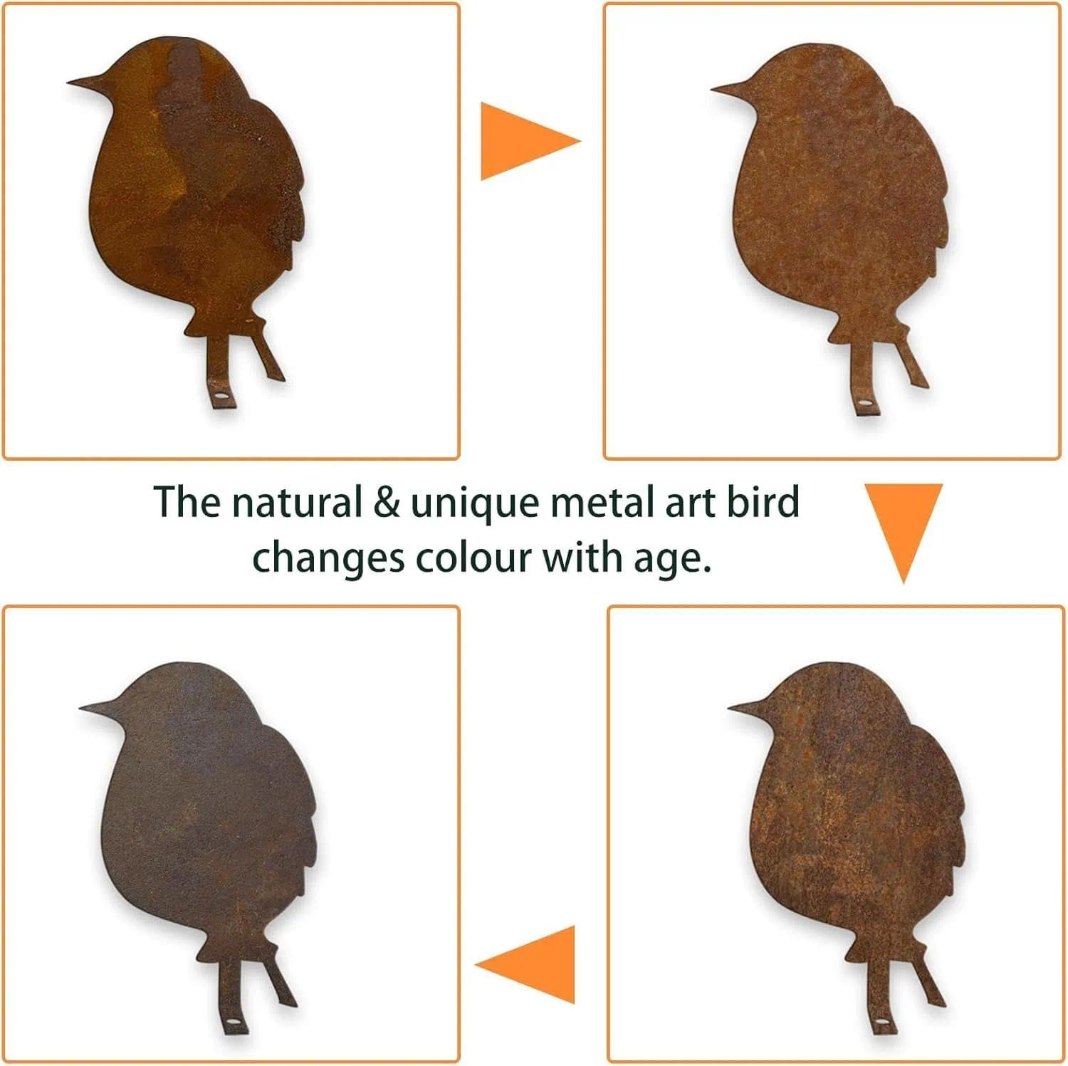 Metal Bird Yard Decor, Garden Decor, Outdoor Metal Yard Art & Steel Garden Sculpture &ndash; Ruibex image number 1