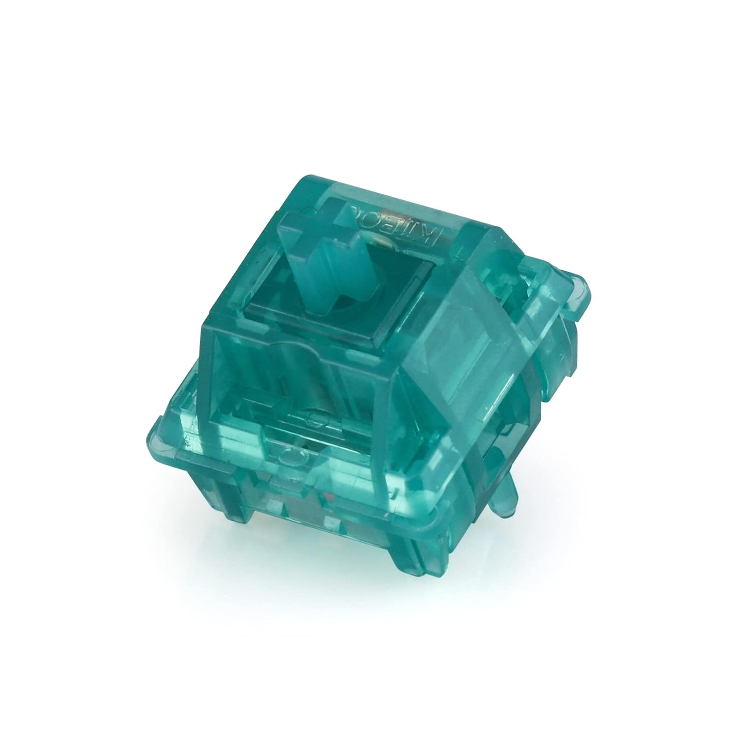 Kiiboom Linear 48Gf Emerald Mechanical Keyboard Switch, 5 Pin Switch with PC Stem, Translucent PC Housing, 35 Pieces for Gaming DIY Keyboard