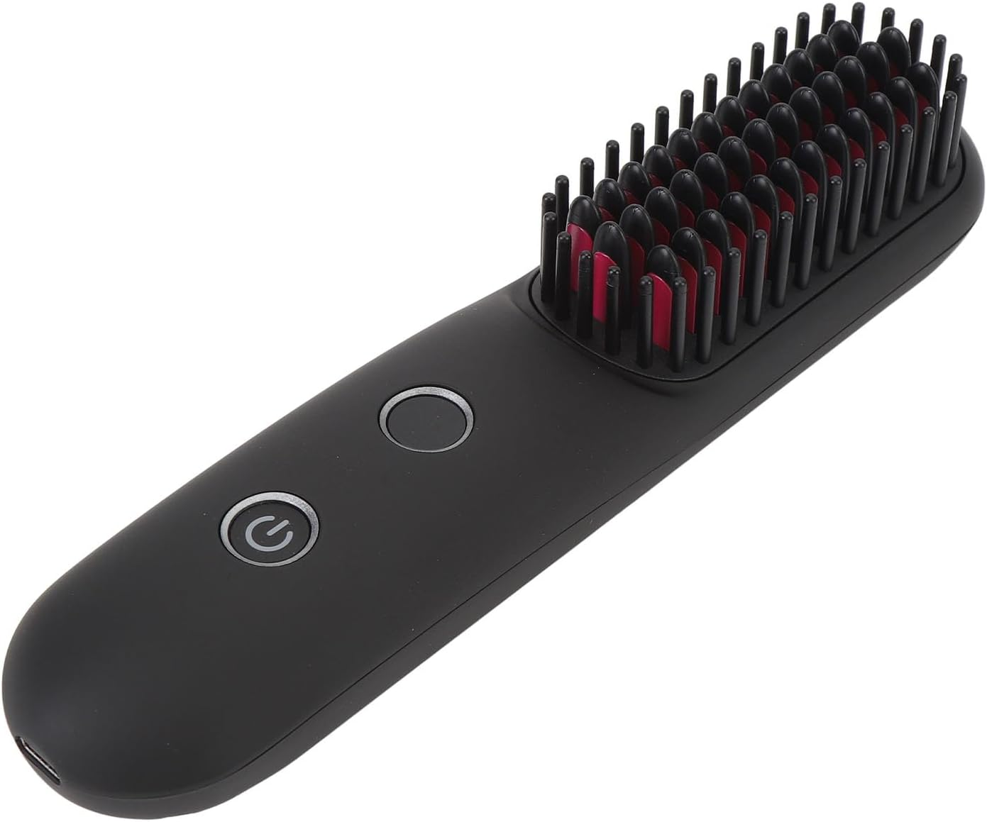 Portable Cordless Hair Straightener Brush with LED Temperature Display, Negative Ion Cordless Hair Straightener Brush with Hair Clip, Type C Cable, Carrying Pouch, Easy to Carry image number 2