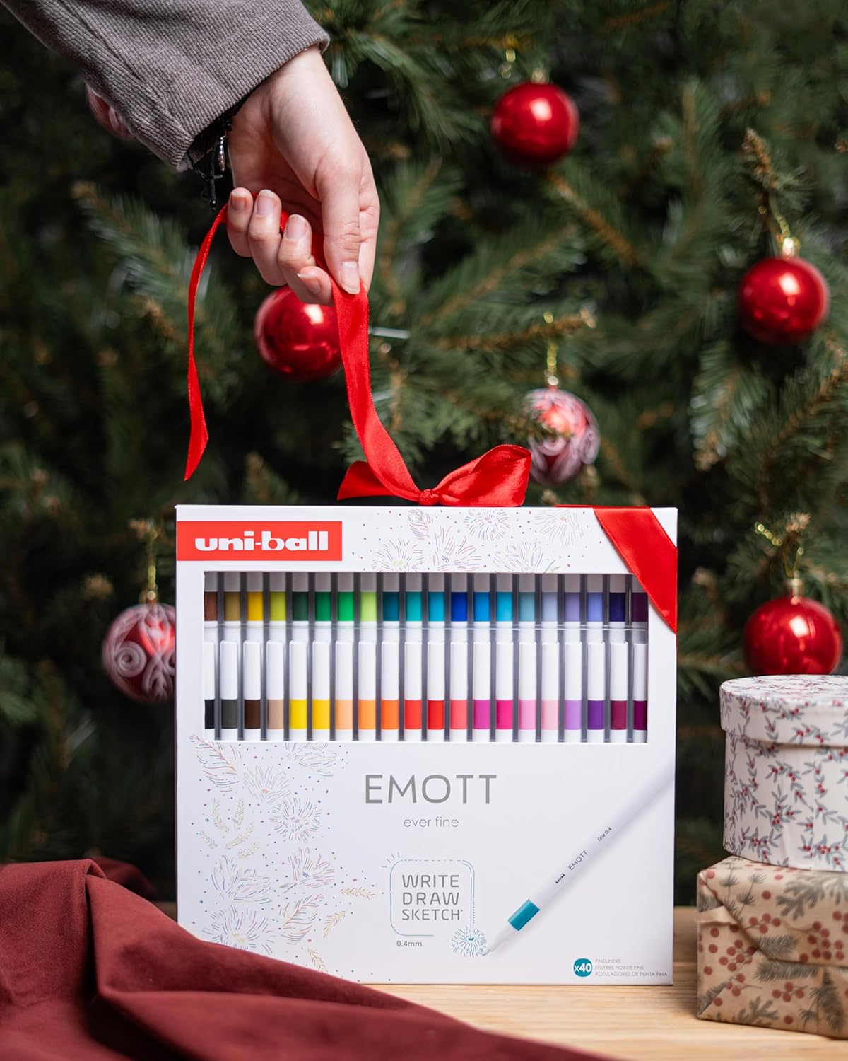 Uni-Ball Emott Uni Mitsubishi Pencil - Pencil Case with 40 Felt Tip Pens - for Writing, Drawing and Drawing in Style - Fine Tip 0.4 Mm - 40 Colours CF PEMSY/40 001 Multicoloured image number 2