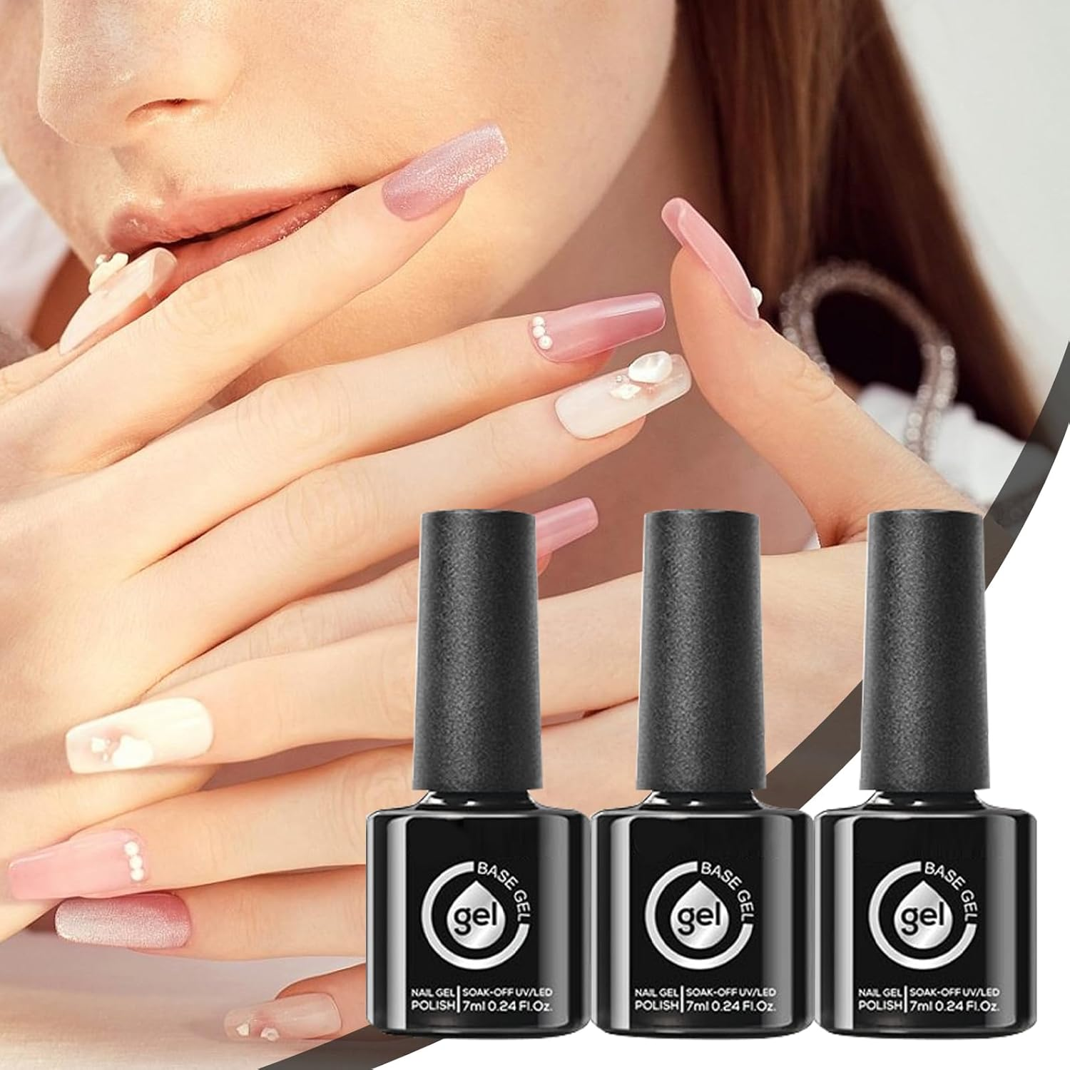 Lmyit Fiberglass Gel for Nails,Clear Fiber Glass Rubber Base Gel Nail Polish - Transparent Soak off Manicure Pedicure Accessories for Home Outdoor Indoor Professional Beauty Salon image number 4