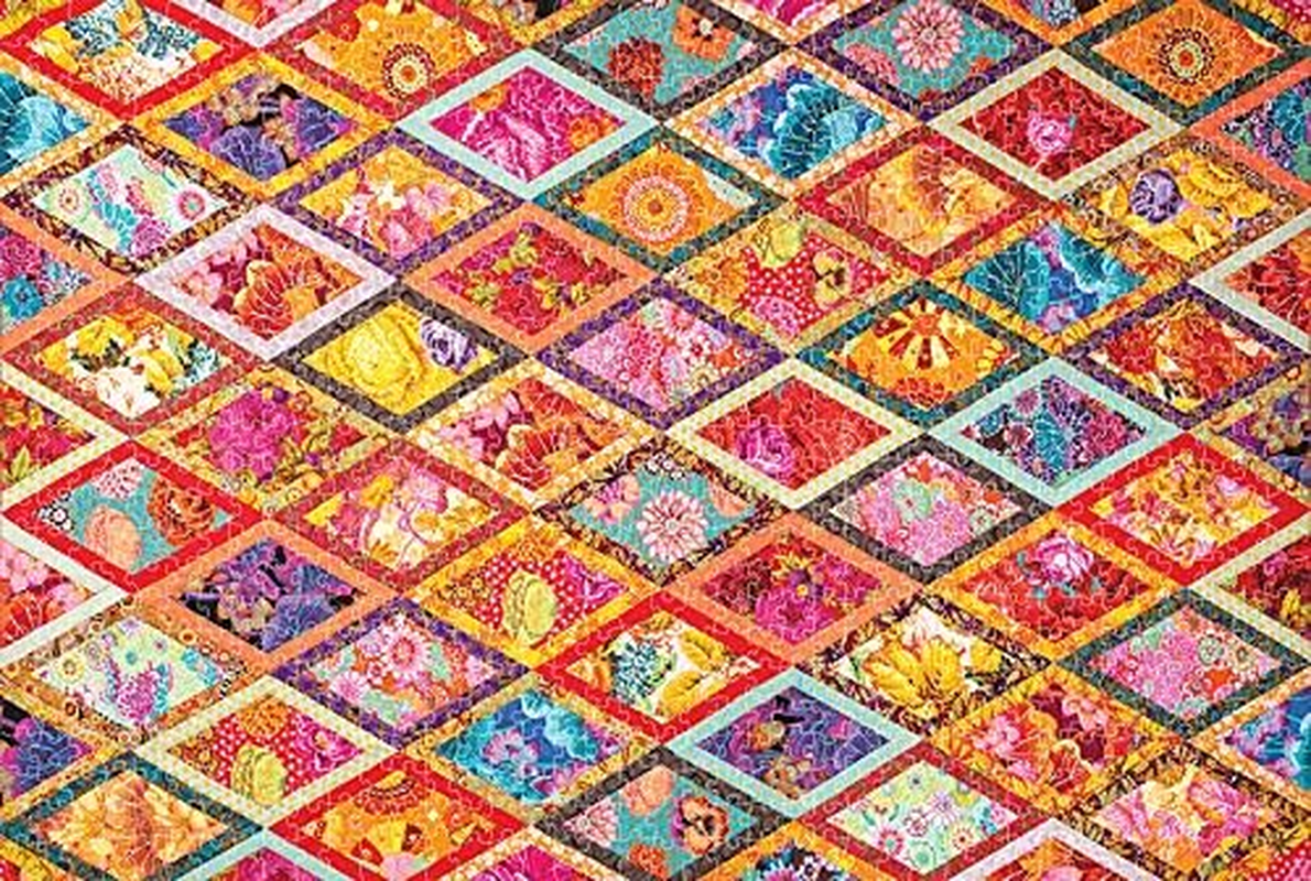 Kaffe Fassett'S Diamond Quilt Jigsaw Puzzle for Adults: 1000 Piece image number 3