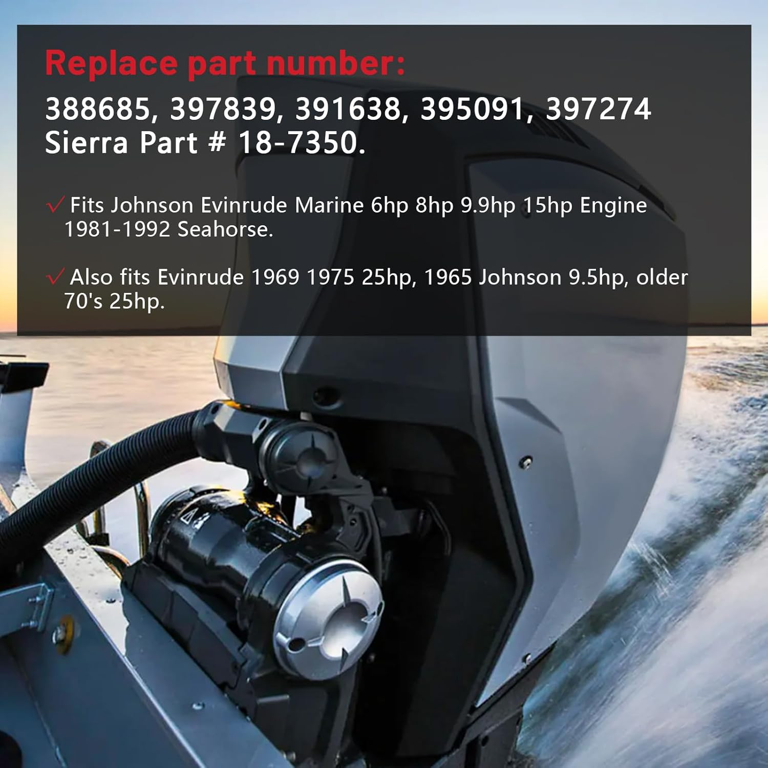 New Fuel Pump Assy for Johnson Evinrude Outboard 3-25 HP 18-7350 377927 388685 image number 2