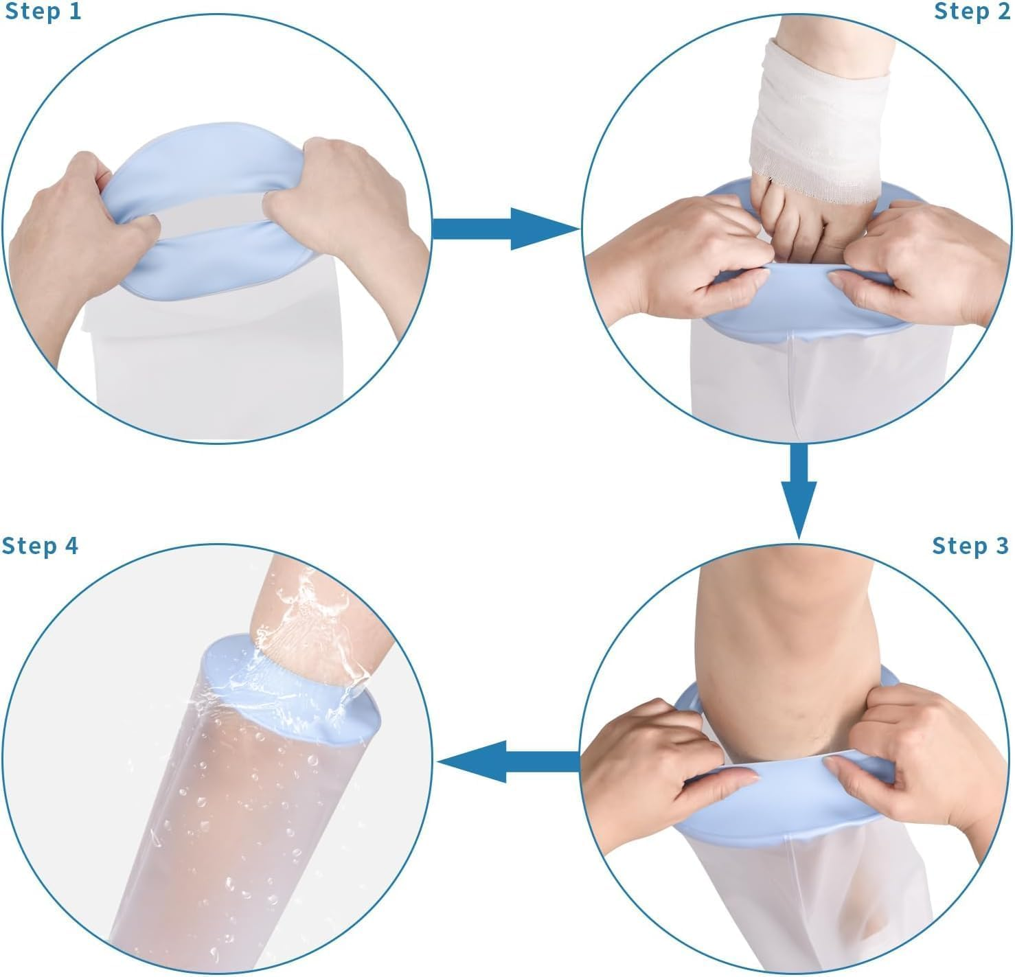 Waterproof Cast Cover for Shower Kids Cast Covers for Leg Cast Bag for Shower Leg Cast Cover for Bathing after Surgery Keep Bandage Dry Cast Protector for Foot, Ankle Wound 1PCS image number 2
