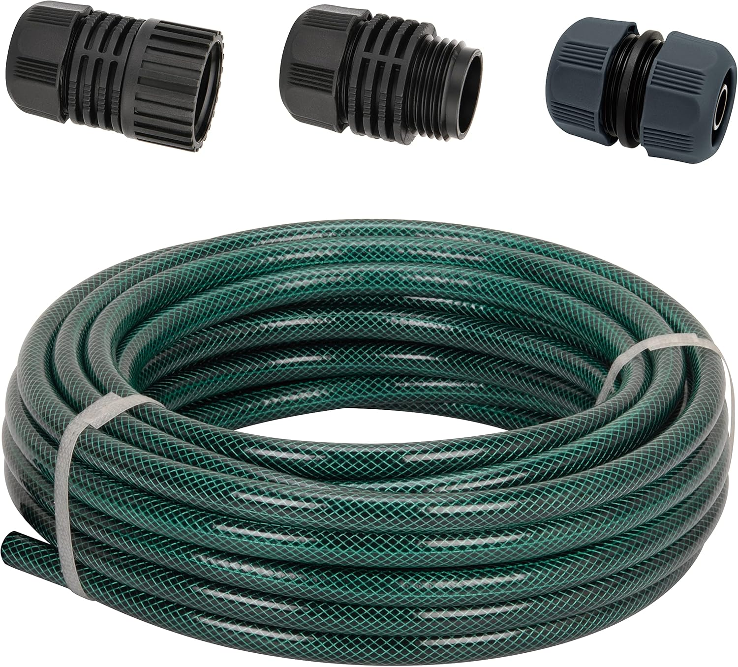 Eden 94051 Rubber Garden Hose 1/2 In. X 50 Ft, DIY Hose Set