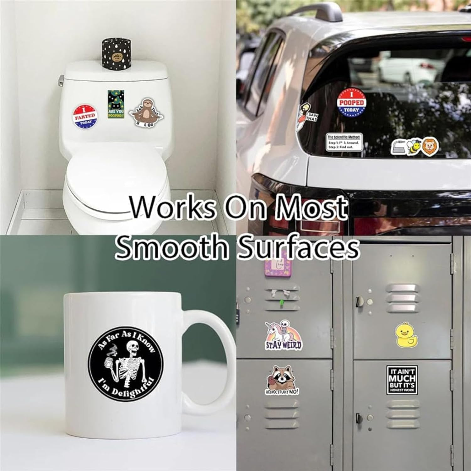 130 PCS Funny Saying Stickers, Waterproof Cool Stickers for Adults, Water Bottles, Laptop, Hard Hats, Sarcastic Decals (1 Pack) image number 6