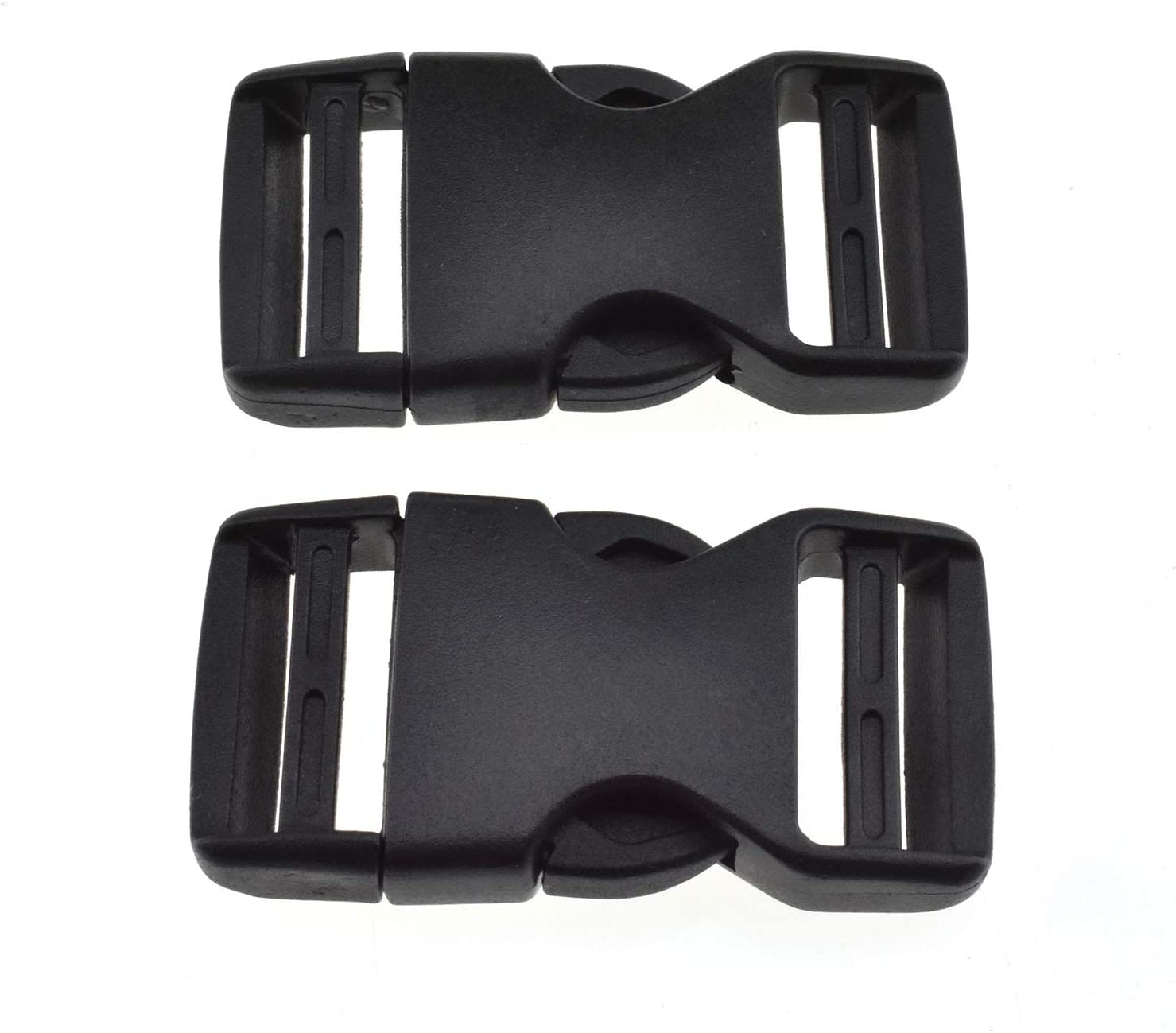 SGH Pro Quick Side Release Buckles Clips Snaps Dual Adjustable No Sewing Heavy Duty Plastic 1"/25Mm Wide 6 Pack for Nylon Strap Backpack Fanny Pack Webbing Belt Dog Collars Sturdy image number 2