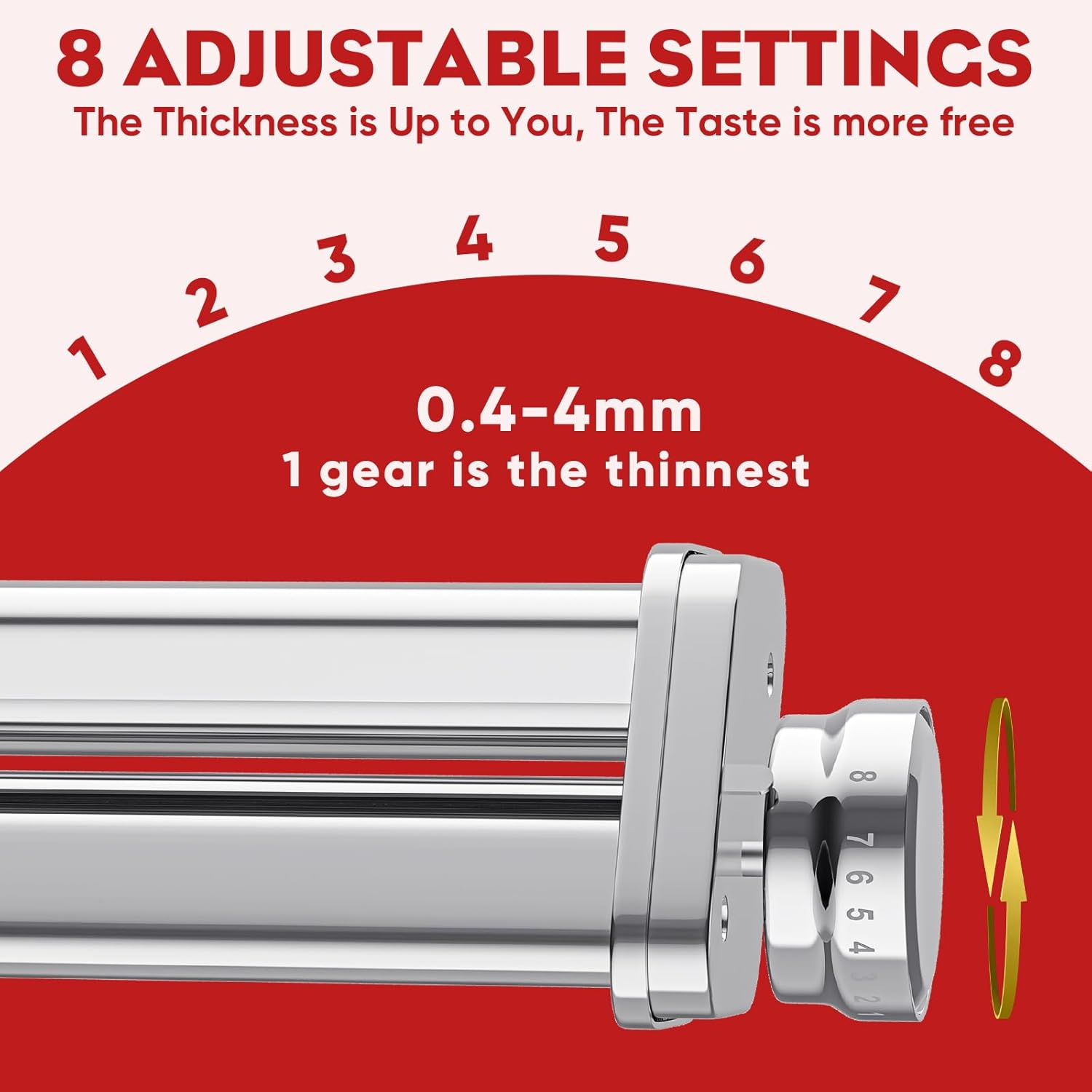 Pasta Attachment for Kitchen Aid Stand Mixer Included Spaghetti Cutter, Pasta Sheet Roller and Fettuccine Cutter, 3PCS Stainless Steel Pasta Maker Attachment by TPGSING image number 3