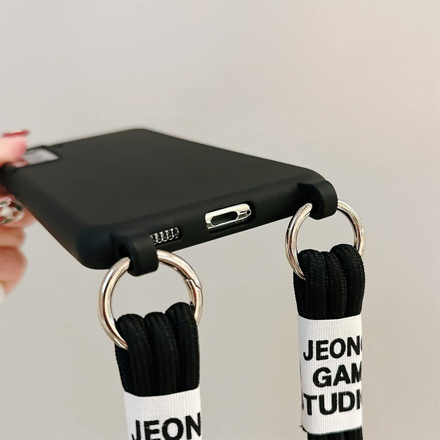 Mobile Phone Lanyard Case for Samsung Galaxy S25 Plus, Soft TPU Phone Necklace Case with Nylon Strap, Crossbody Protective Case with Stylish Crossbody Protective Case for Galaxy S25 Plus, Green image number 2