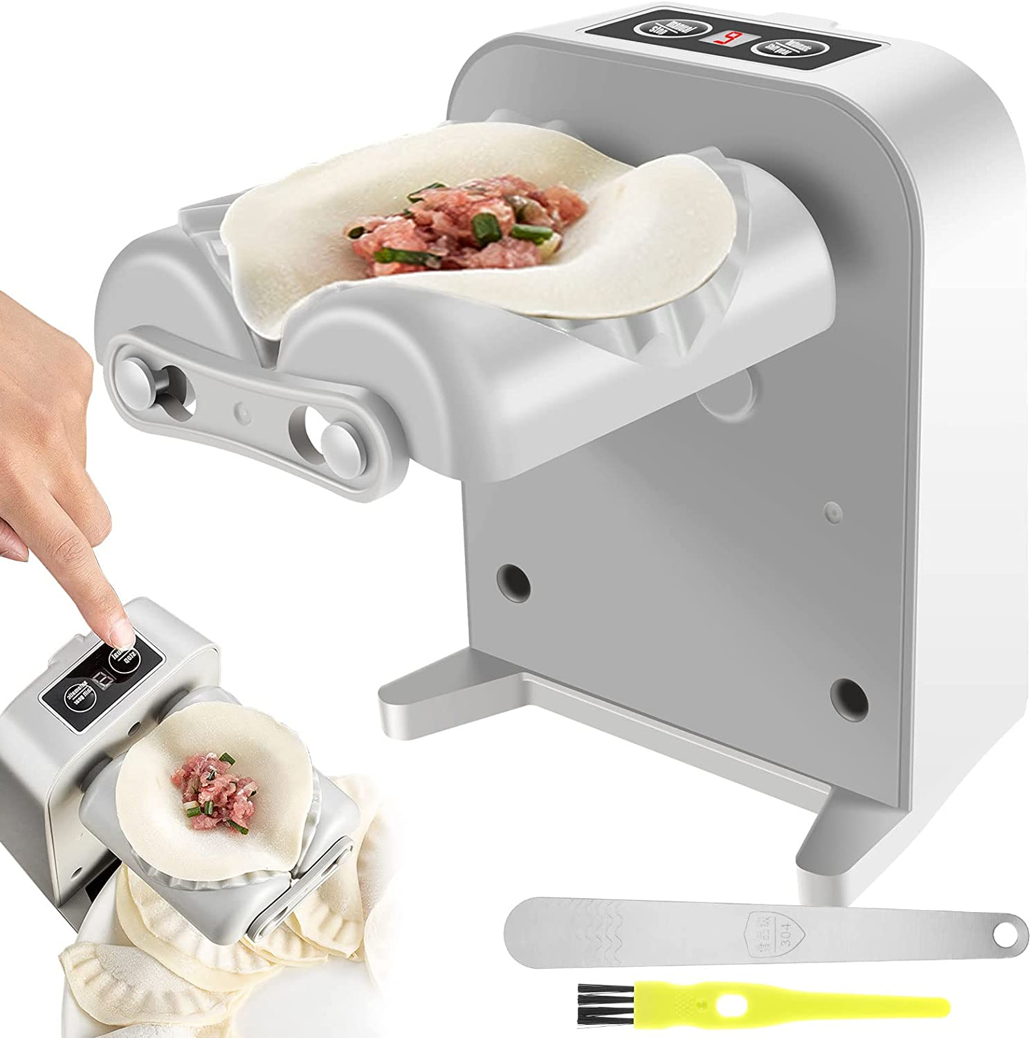 Automatic Dumpling Maker USB Rechargeable Electric Dumpling Maker Mold with 2 Gears Washable Household Large Ravioli Dumpling Press Machine for Home Kitchen image number 6