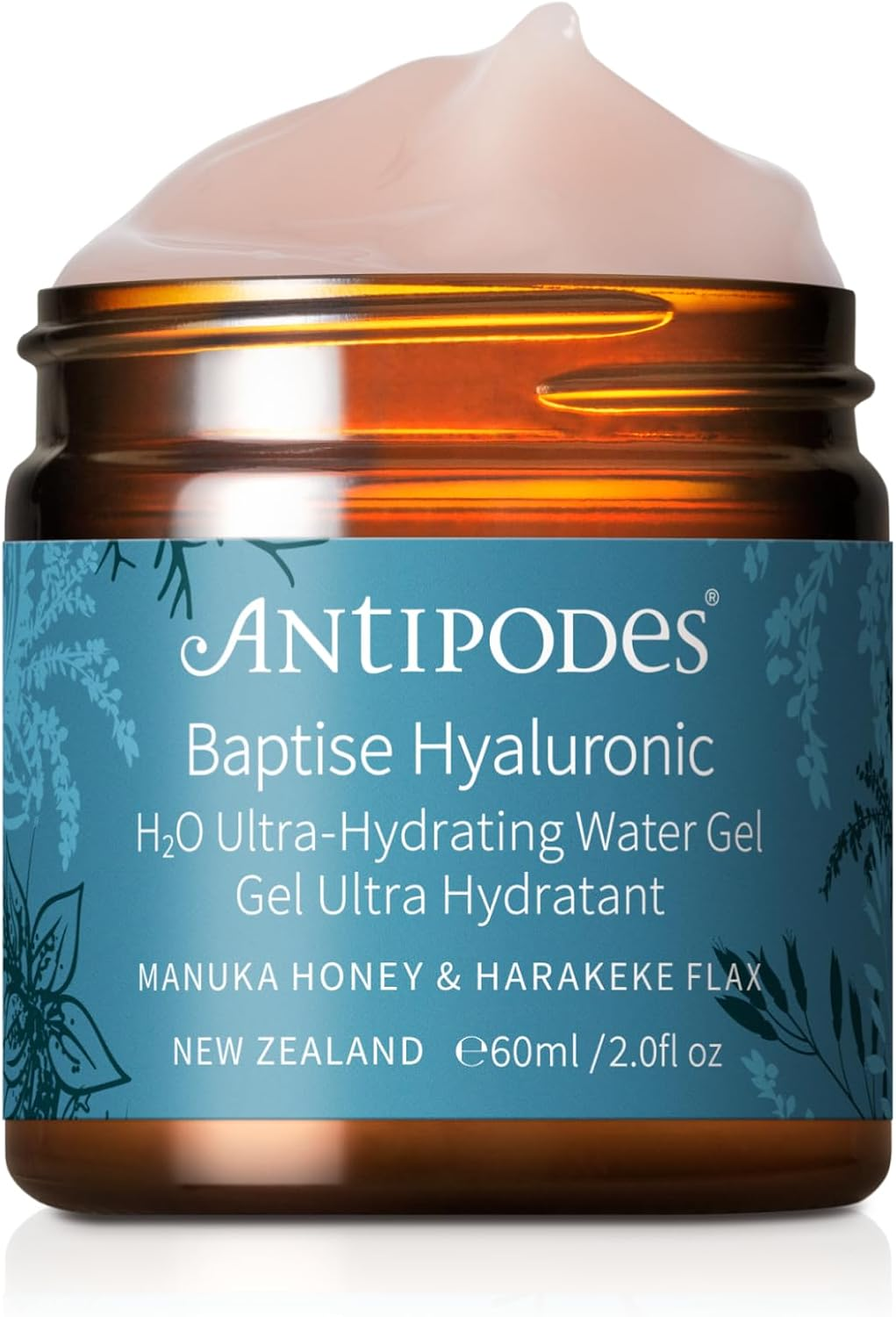 Antipodes Baptise H2O Ultra-Hydrating Water Gel Moisturiser &ndash; Plant-Based Hyaluronic Acid & Manuka Honey &ndash; Hydrating Moisturiser &ndash; Dry Skin, Dehydrated Skin & Most Skin Types &ndash; 60Ml image number 2