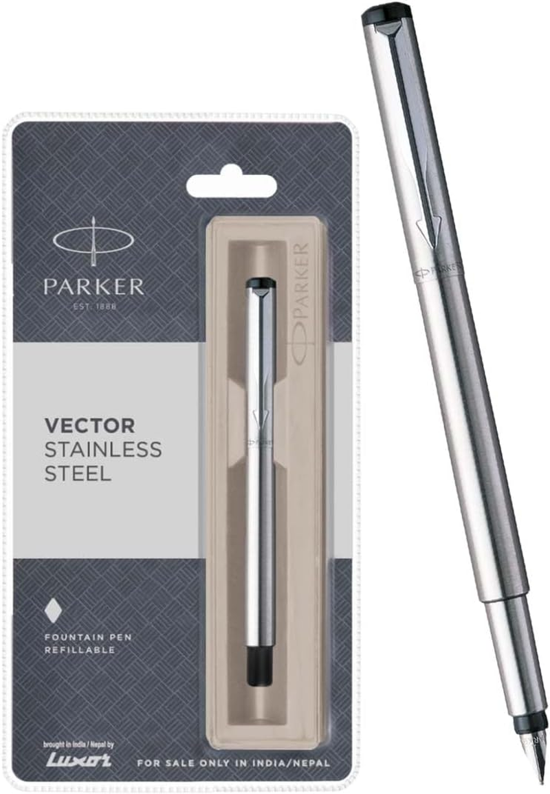 Parker Vector Ct Fountain Pen Stainless Steel image number 2