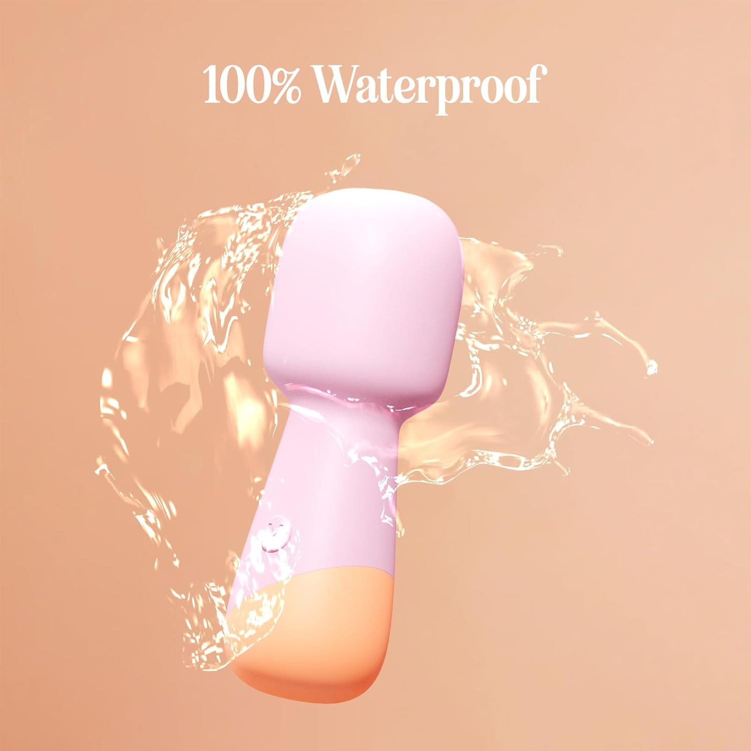 VUSH Peachy Mini Wand Vibrator &ndash; Compact Clit Vibrator & Personal Massager for Women, Powerful Adult Toy with 10 Modes, Medical-Grade Silicone, Waterproof Female Sex Toy for Solo or Couples image number 4