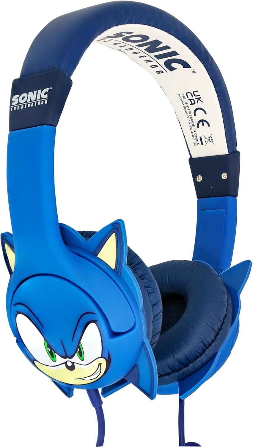 OTL Technologies SH1179 Sonic the Hedgehog Kids Wired Headphones - Blue