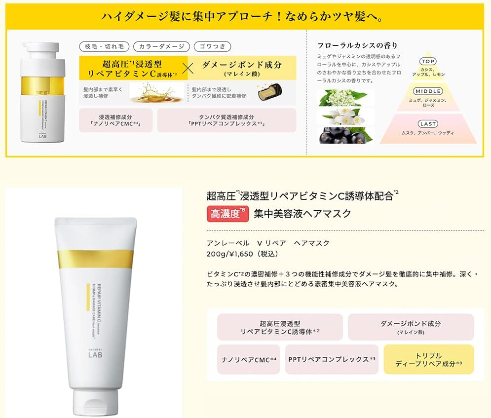 Unlabel Lab Vitamin C Repair Hair Mask 200G