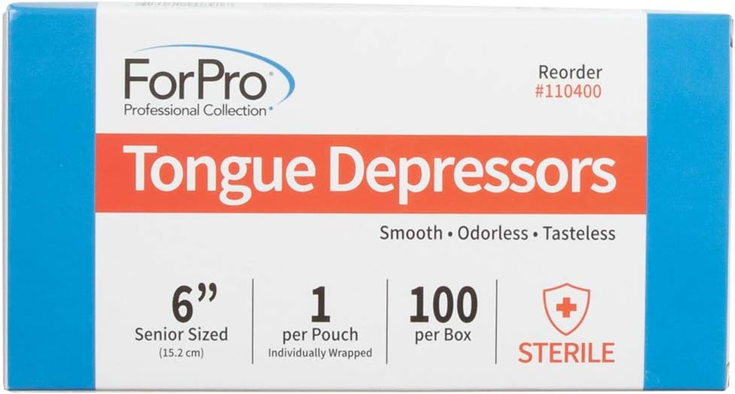Forpro Professional Collection Senior Tongue Depressors, Large Wax Applicator Sticks, 6" Senior Sized, Sterile, Individually-Wrapped, 100-Count" image number 4