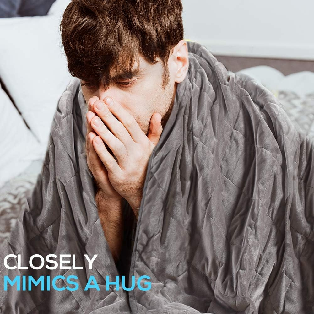 Dreamz 9KG Adults Size anti Anxiety Weighted Blanket Gravity Blankets Mink image number 5
