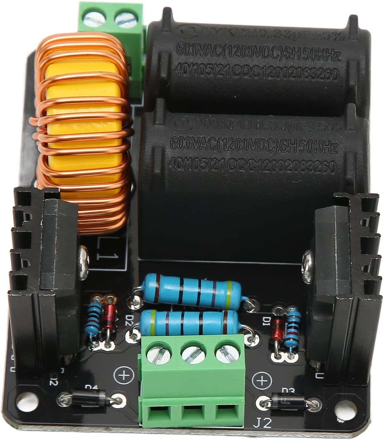 ZVS Performance Controllers Controlling Flyback High Voltage Source High Voltage Coil Feeding Source for DIY Player, Drive Module for Marx Generators with Low Heat Generation, Material: PCB, Enthusiac Settings, Quantity: 1X image number 2