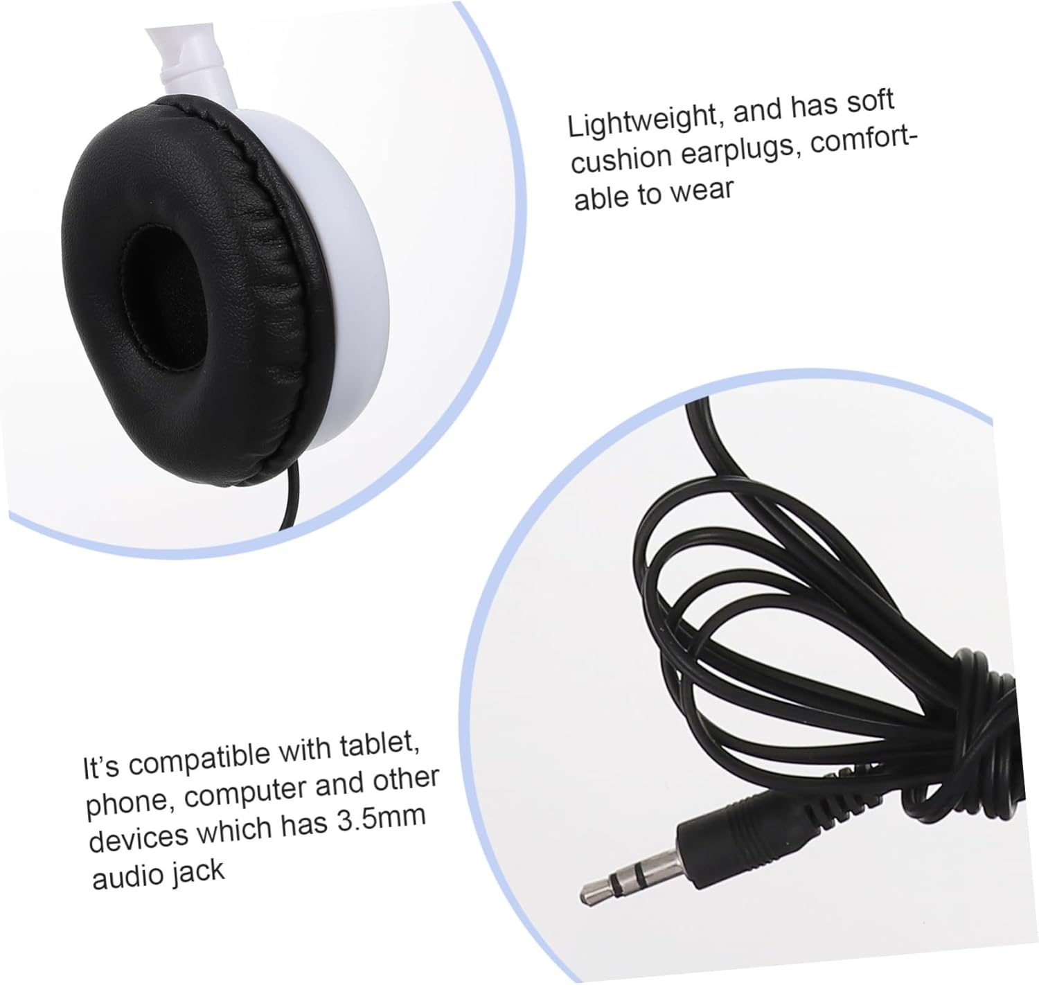 1 X Wired Foldable Headphones for Boys Girls Stereo Comfortable and Lightweight Compatible with Tablets, Phones and PC image number 6