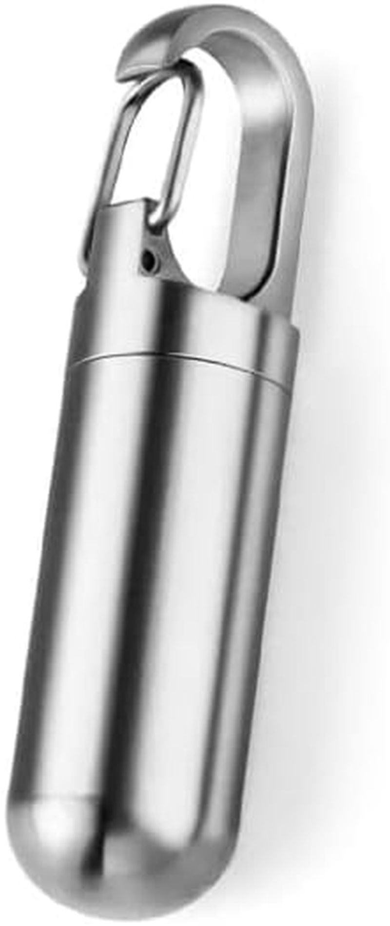 Pill Holder with Carabiner Style Clip, Aluminum Pill Fob Keychain, Portable Pill Box (Mini) image number 3