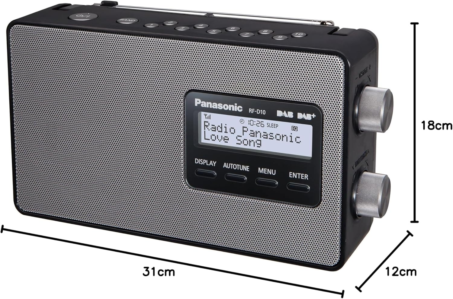 Panasonic Portable Digital DAB+ FM Radio (RF-D10GN-K) image number 3