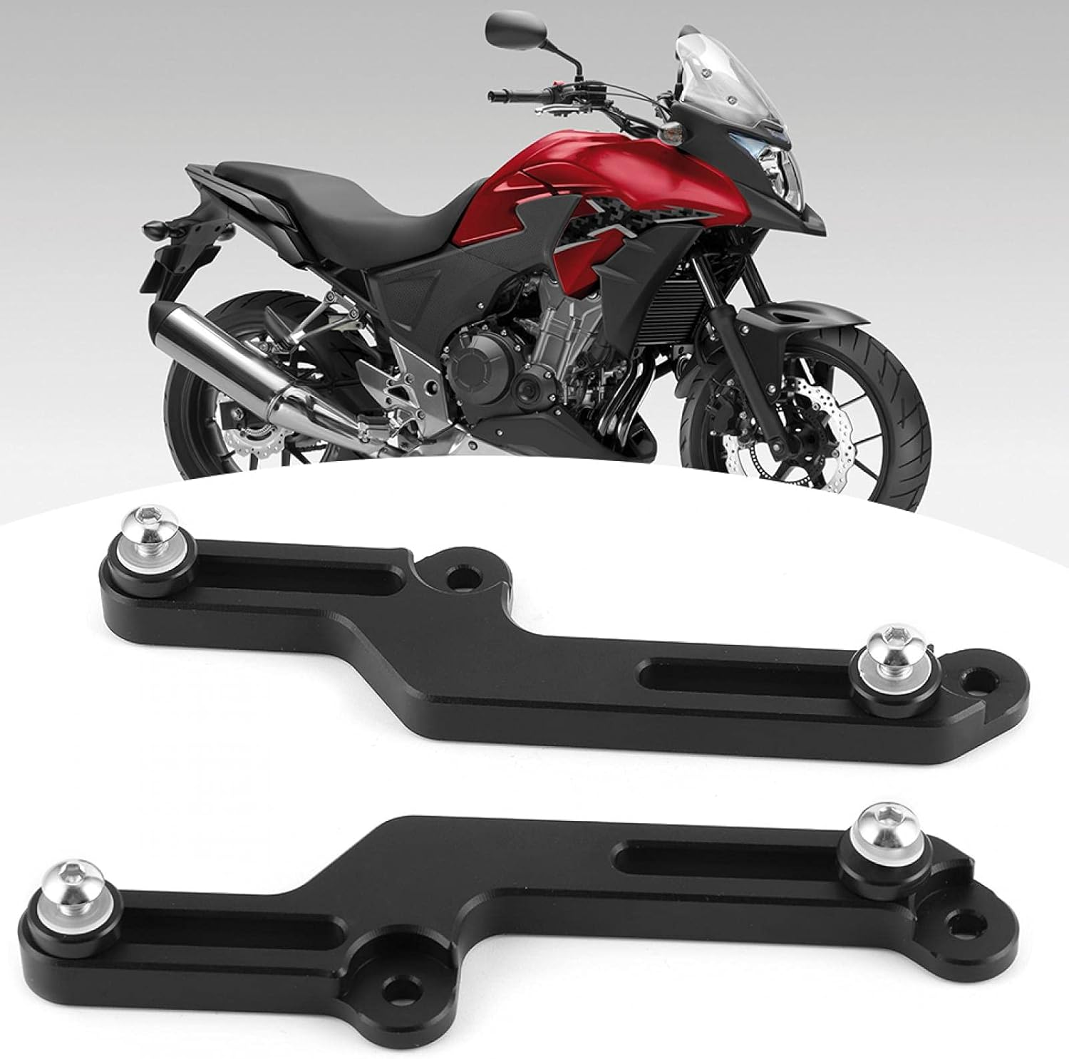 Windshield Adjusters Reducing Noise High Strength Windshield Adjust Bracket T6 Aluminum Black for Hondas Cb500X 2013‑2016