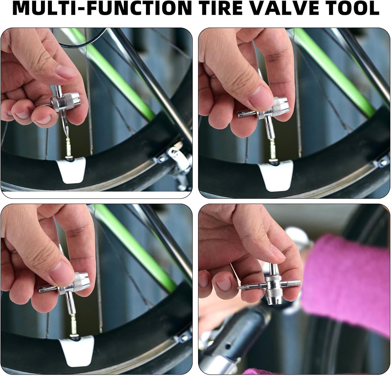 BOXOB 23Pcs Tire Valve Stem Tool Kit, 4 in 1 & Double & Single Head Valve Core Remover Installer Wrench for Car, Truck, Motorcycle, Bicycle, ATV image number 3